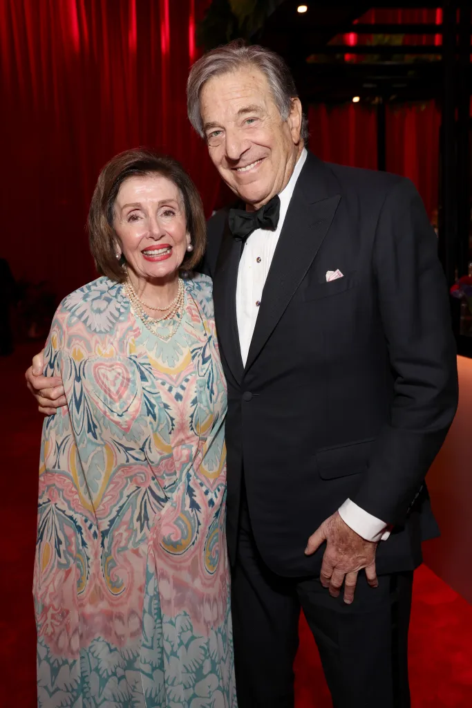 Paul Pelosi and U.S. Rep. Nancy Pelosi pose for a photo.