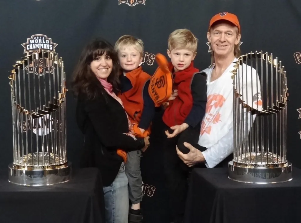 Steven Bassett, center right, with his family.