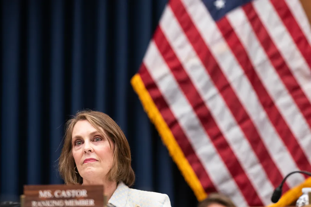 Ranking Member Rep. Kathy Castor (D-FL) speaks during an Oversight and Investigations Subcommittee hearing on