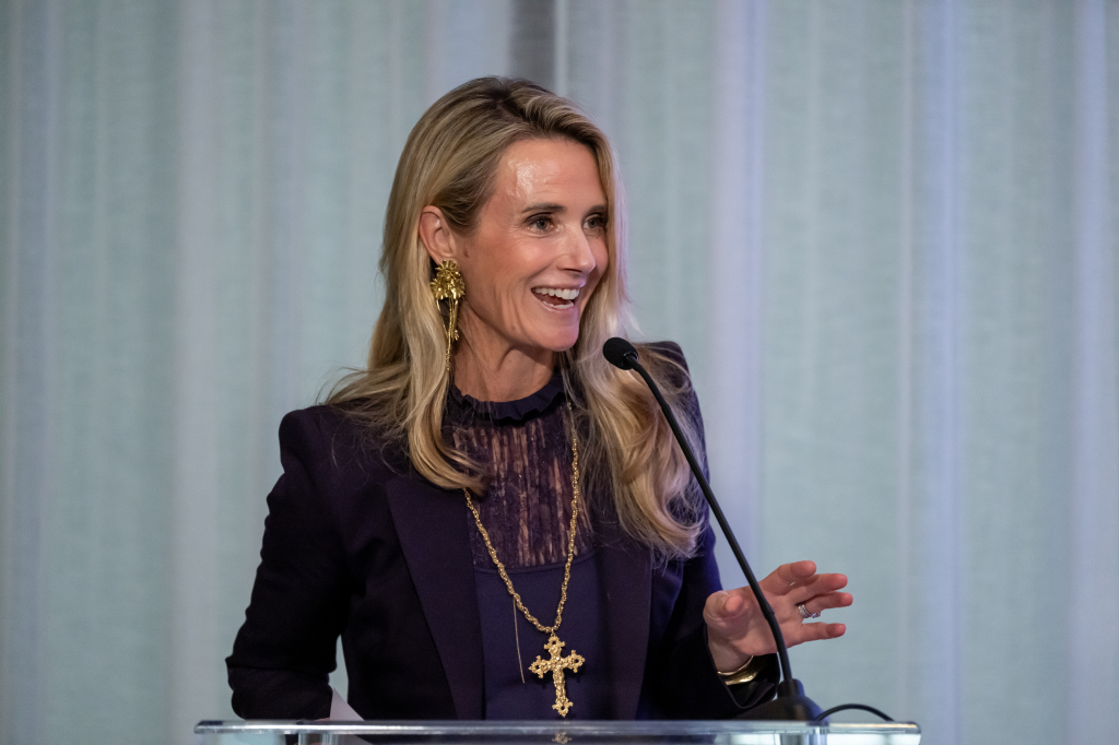 Jennifer Siebel Newsom speaks during a Gender Equity Summit.