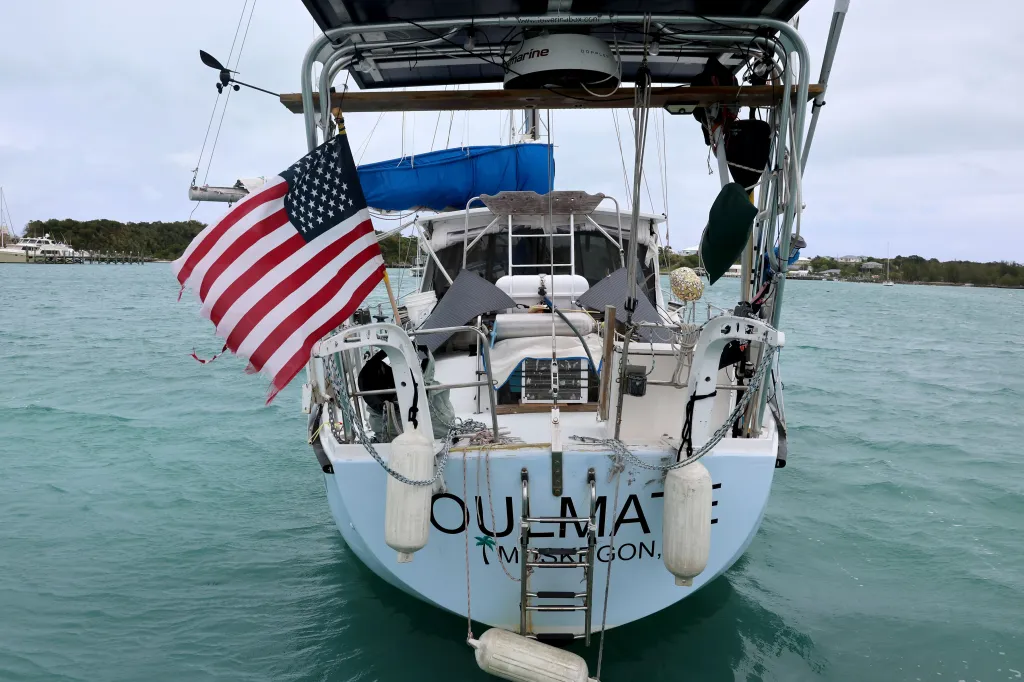 Stern view of the boat 