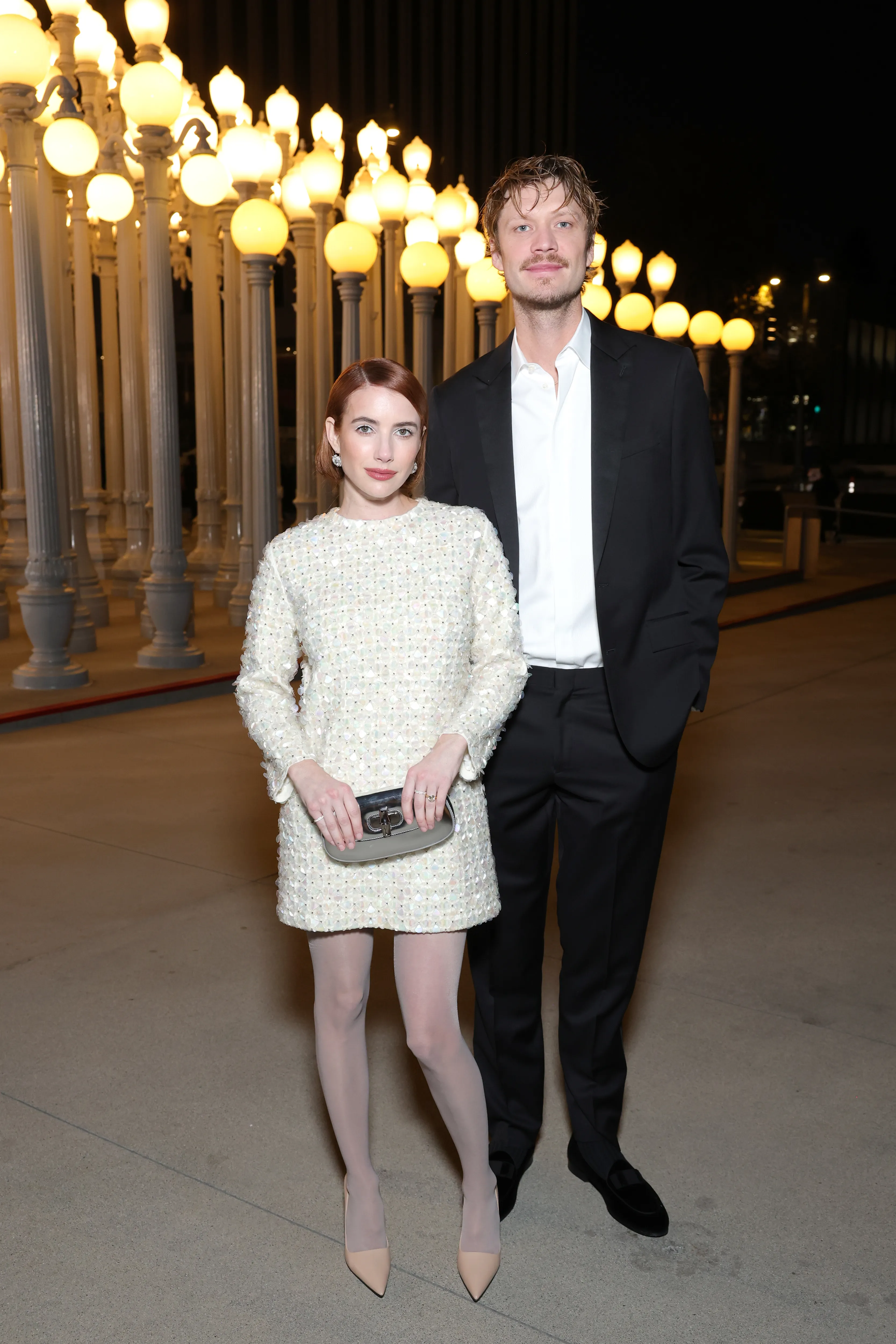 Emma Roberts and Cody John attend the 2025 LACMA Art+Film Gala.