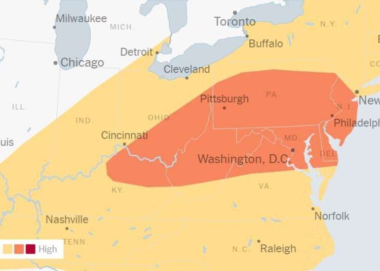 Millions Across the Northeast Face Heavy Rain and Powerful Winds on Tuesday