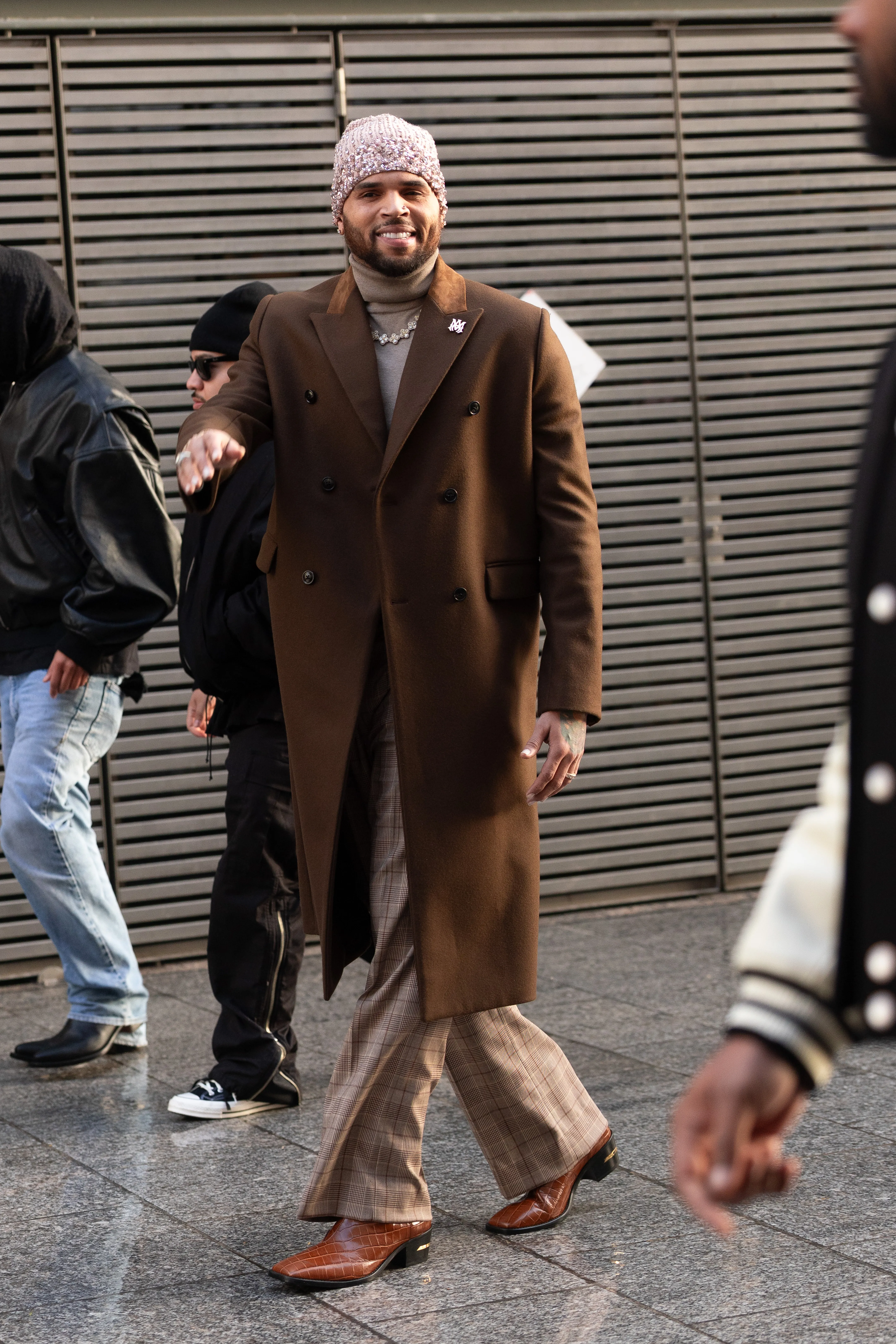 Chris Brown at Paris Fashion Week in January 2026