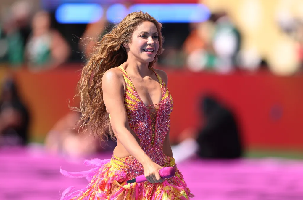 Shakira performing at the FIFA World Cup 2026 Final halftime show.