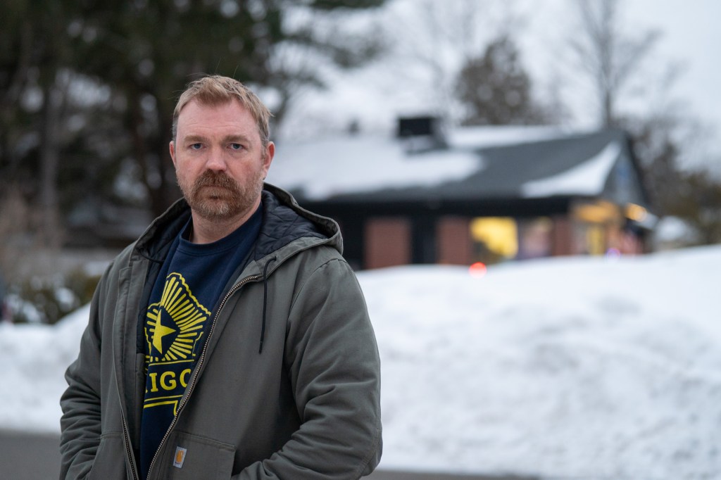 Graham Platner, a US Senate candidate from Maine, poses in South Portland.