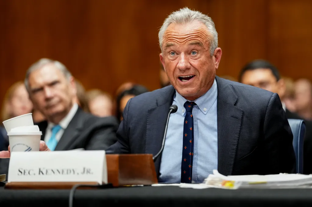 Robert F. Kennedy Jr. speaking at a Senate hearing.