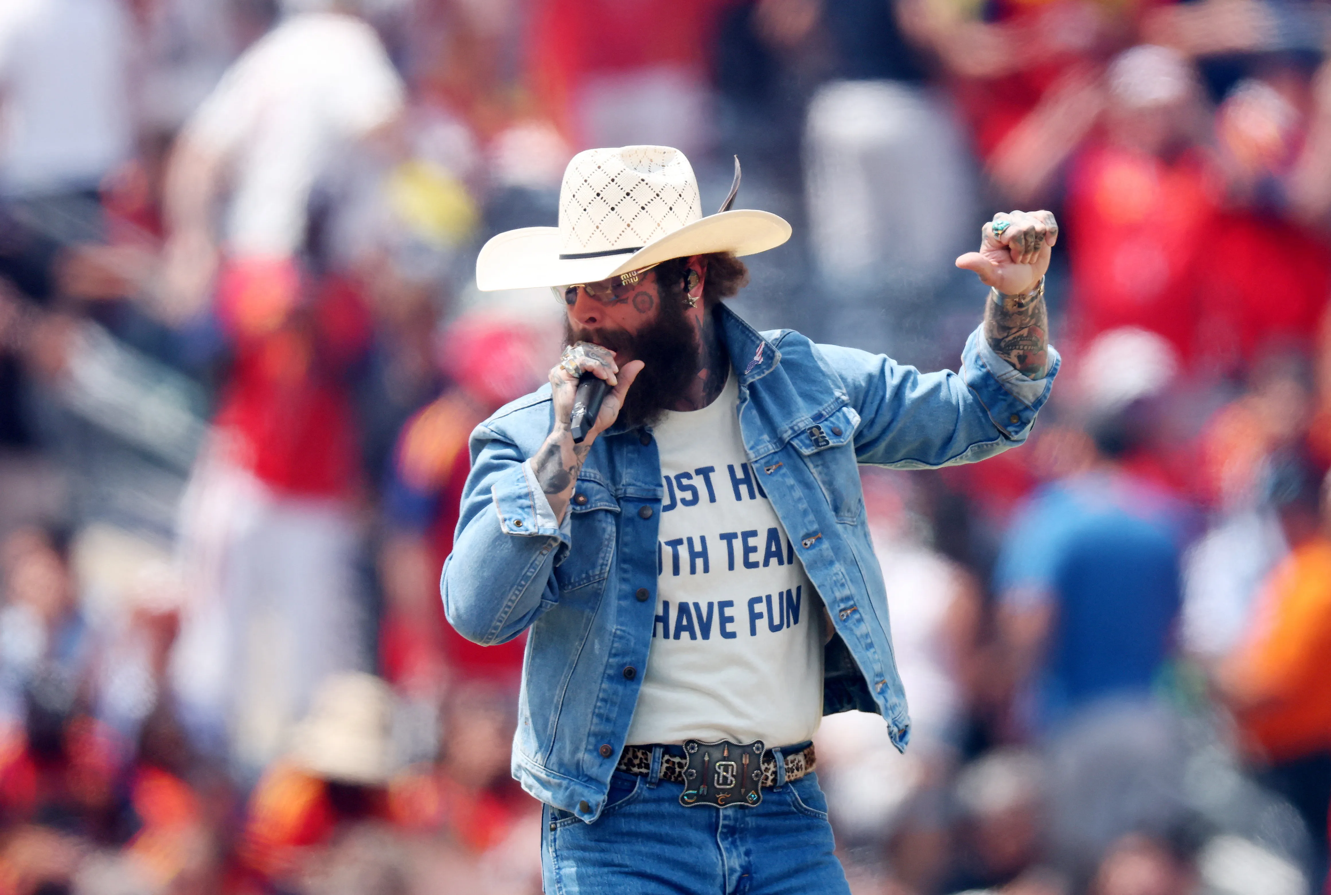 Post Malone performs during the FIFA World Cup 2026 closing ceremony.
