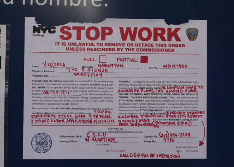 Work Halted at Another Office Conversion in Midtown Manhattan