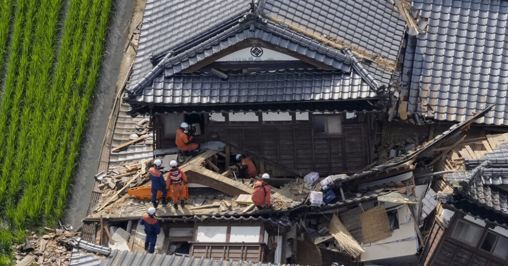 Japan ‘Races Against Time’ to Reach People Trapped After Large Quake