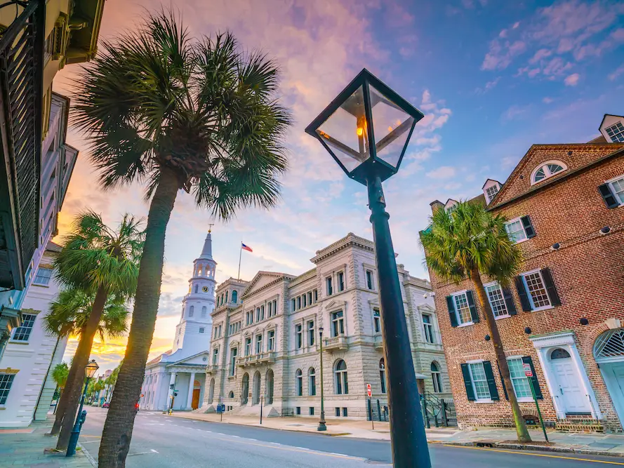 Charleston South Carolina historical downtown