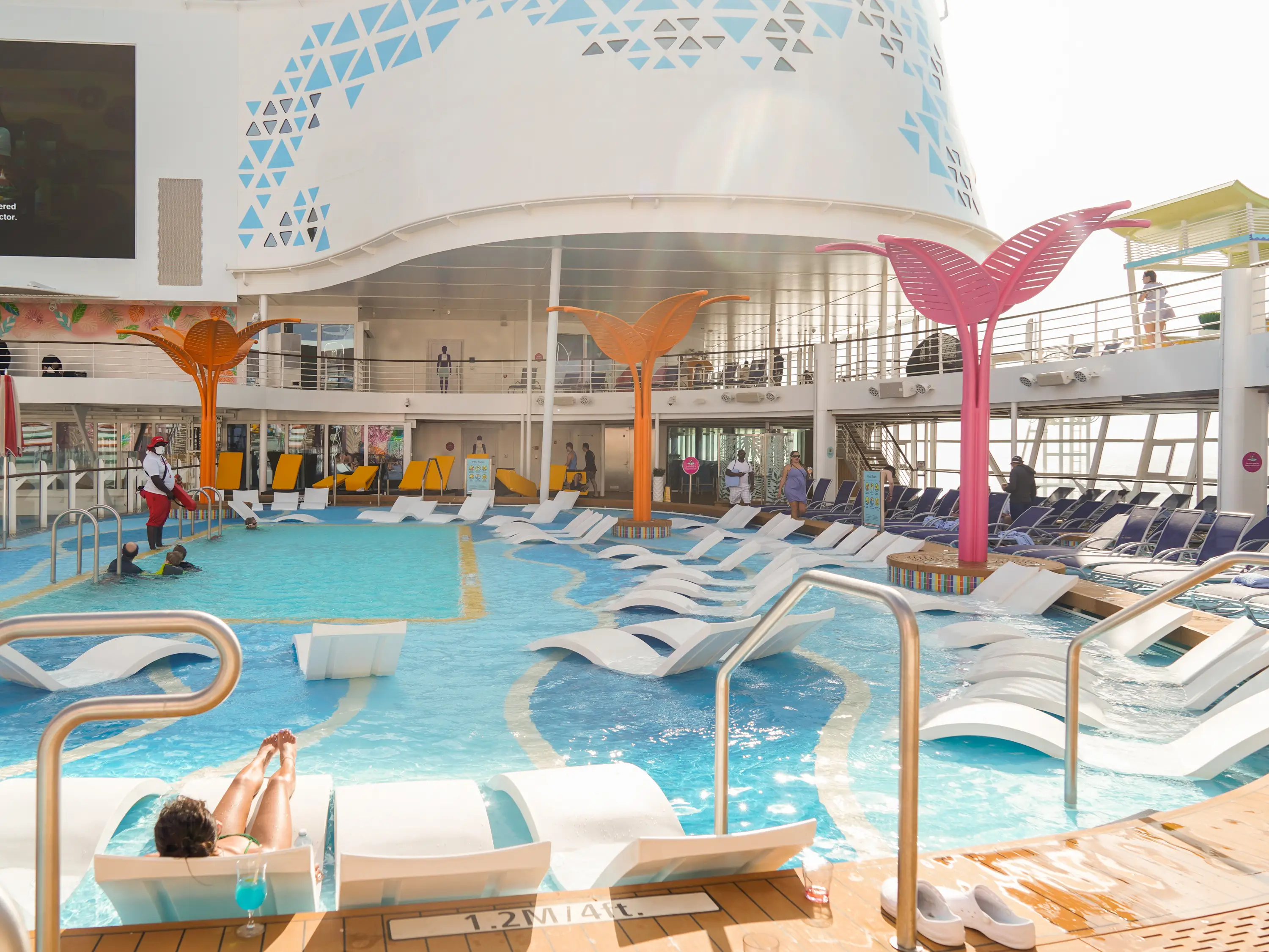 A pool on a cruise ship