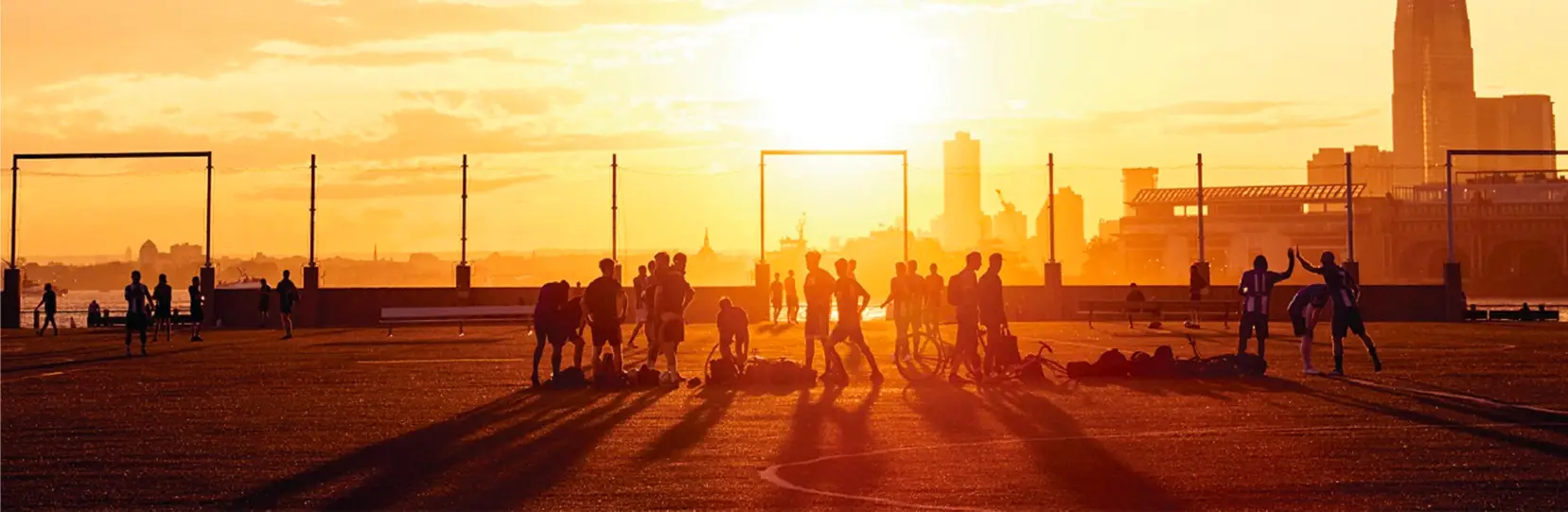 playground at sunset
