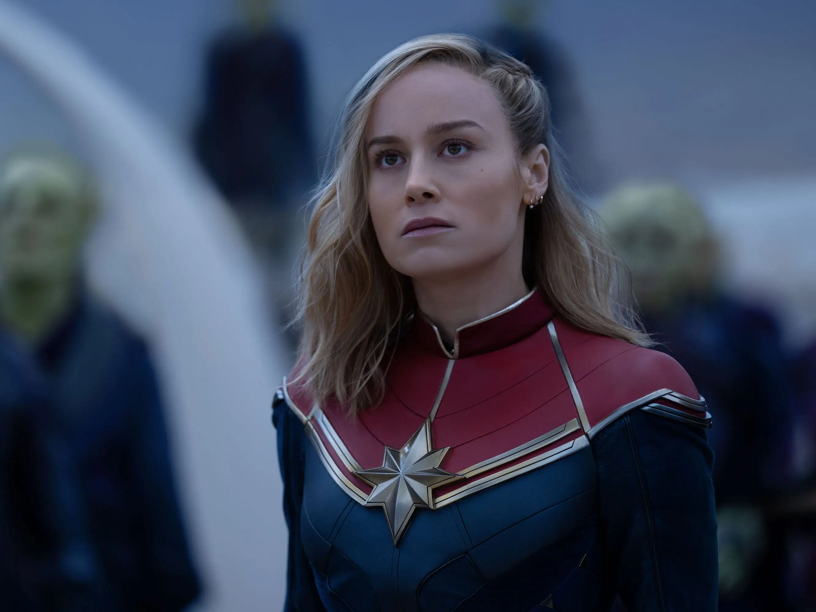 Brie Larson as Captain Marvel in 