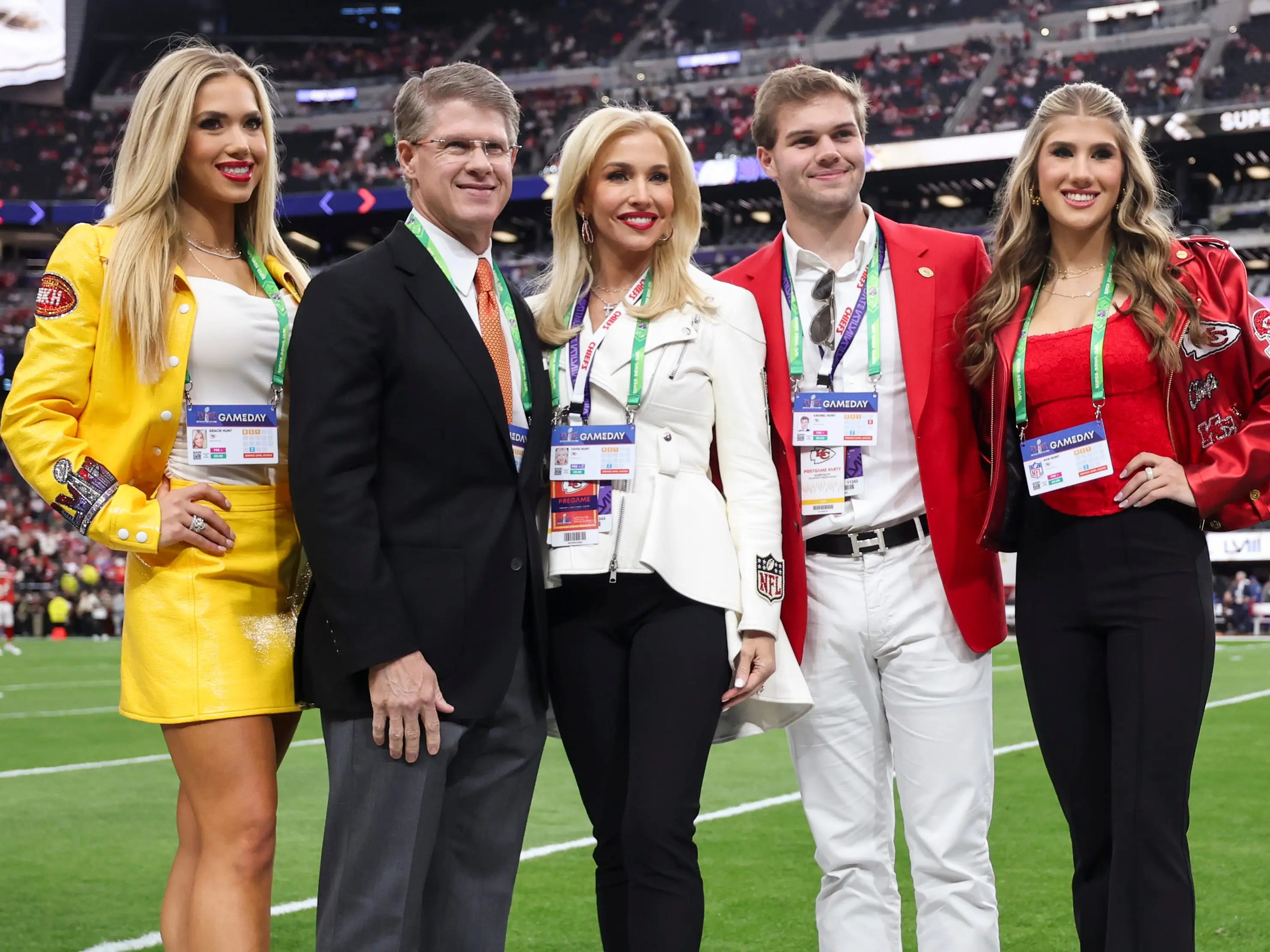 Clark Hunt and family at Super Bowl LVIII in 2024.