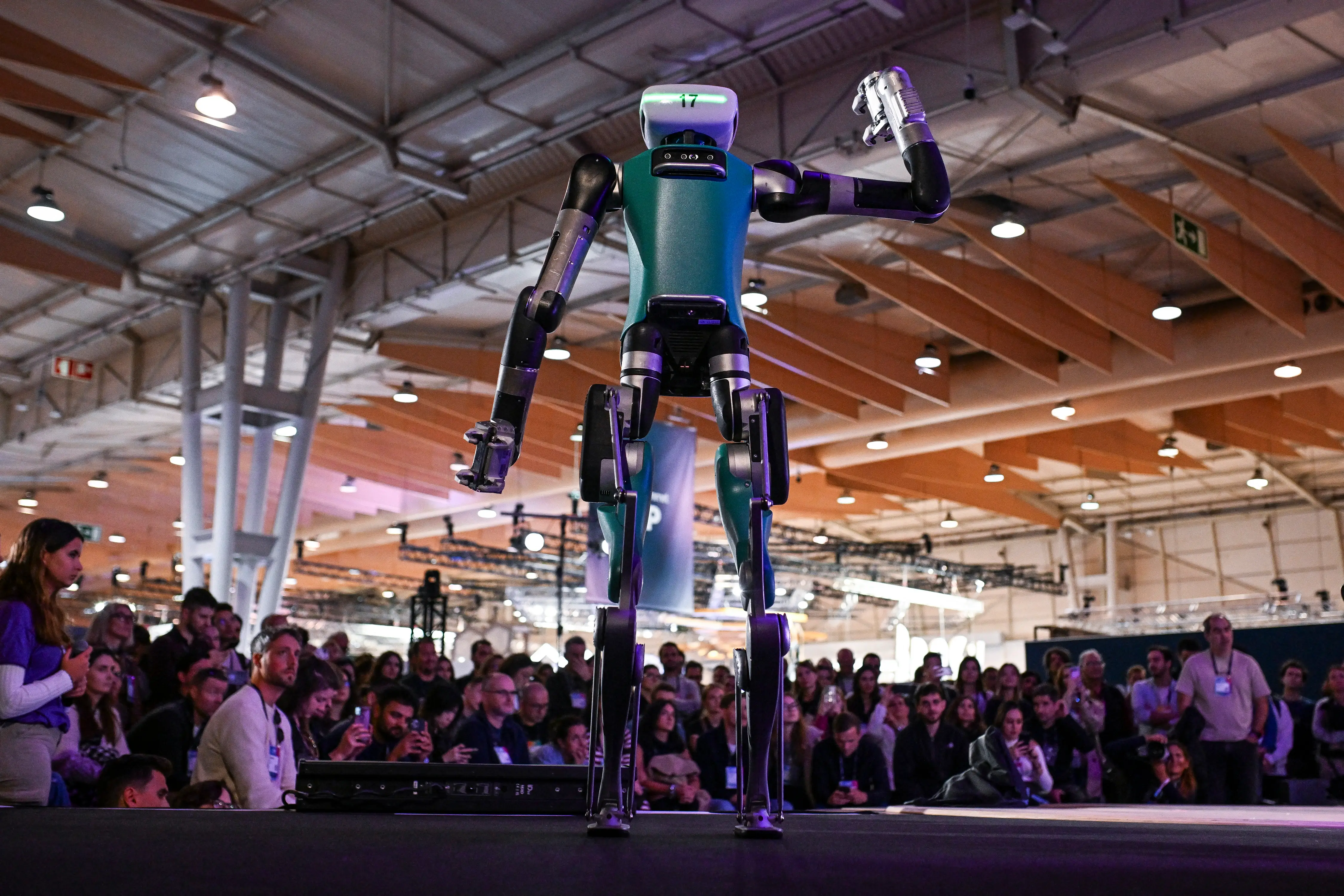 Agility Robotics humanoid robot Digit at the Web Summit at Parque das Nacoes in Lisbon.