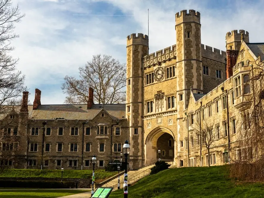 Blair Hall at Princeton University in springtime.