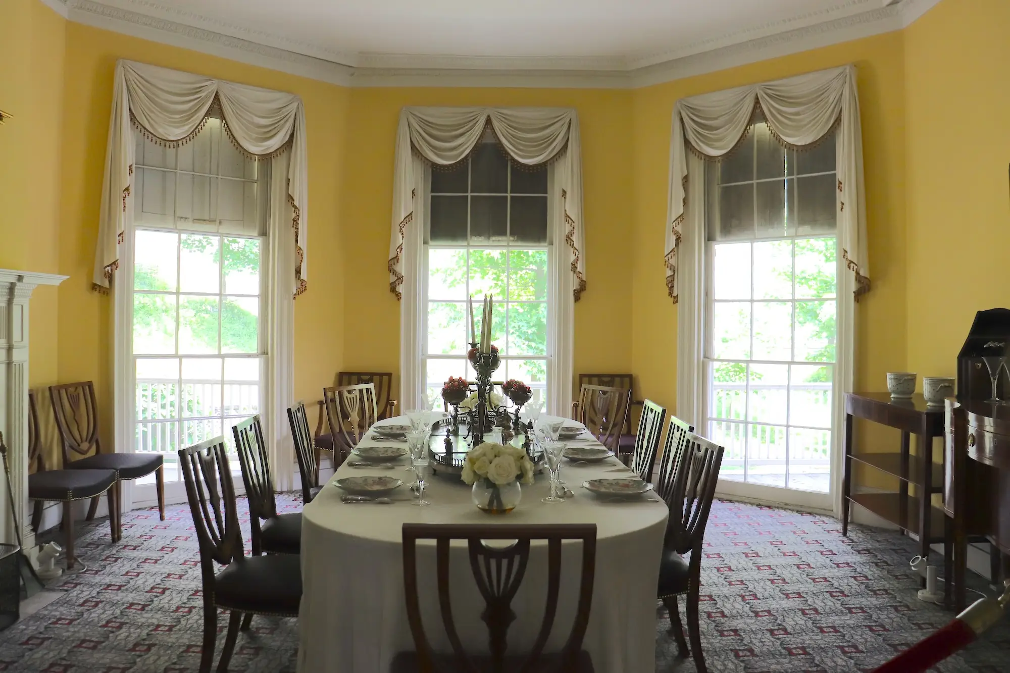 The dining room at Hamilton Grange.
