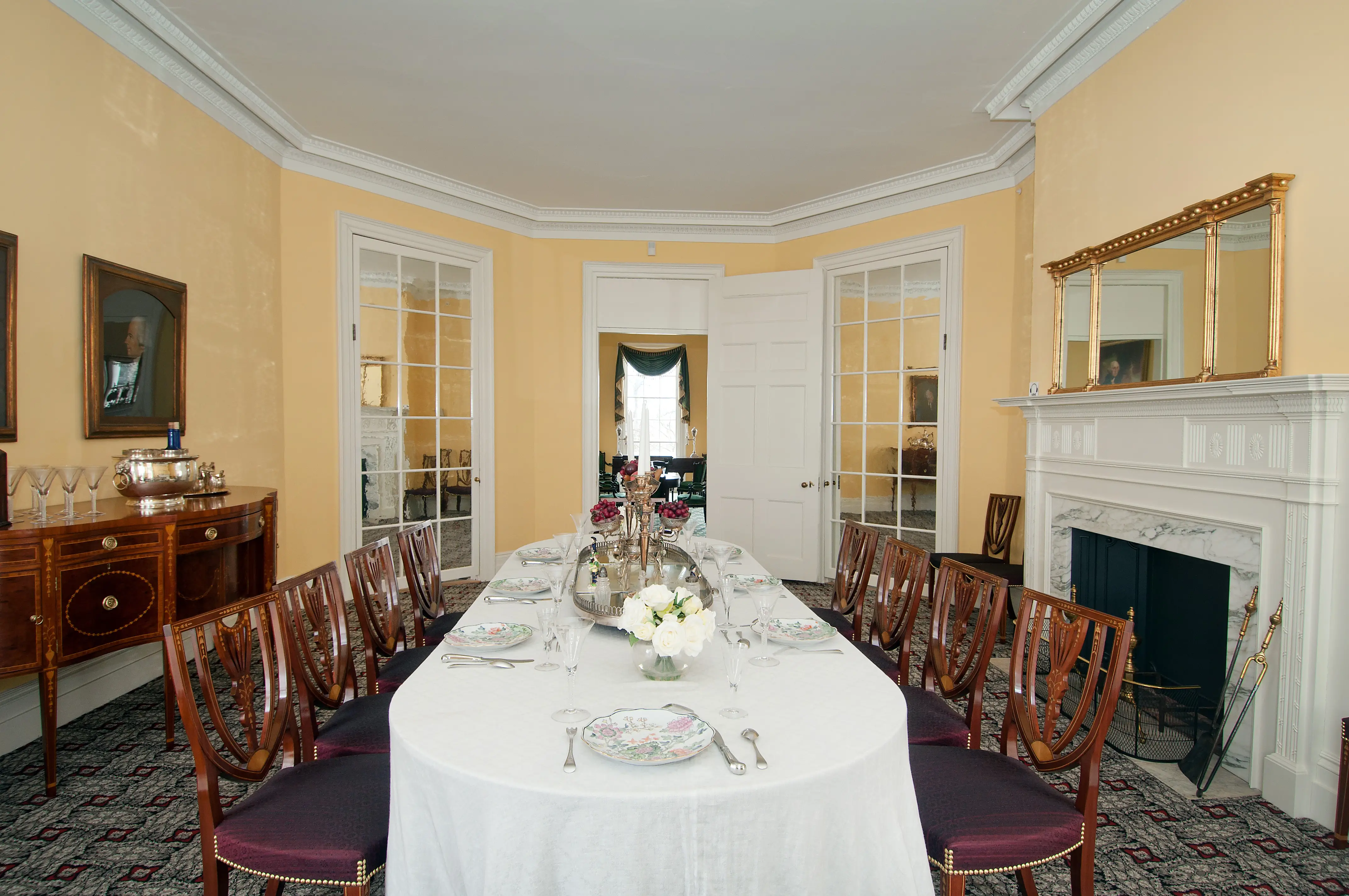 The dining room at Hamilton Grange.