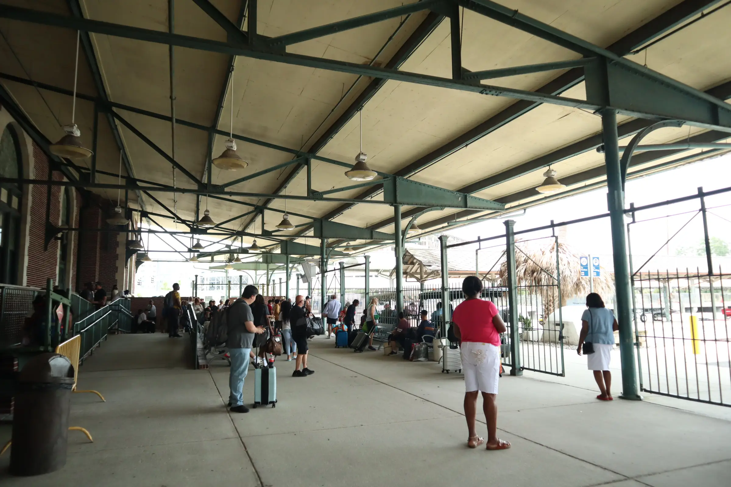 people waiting for amtrak