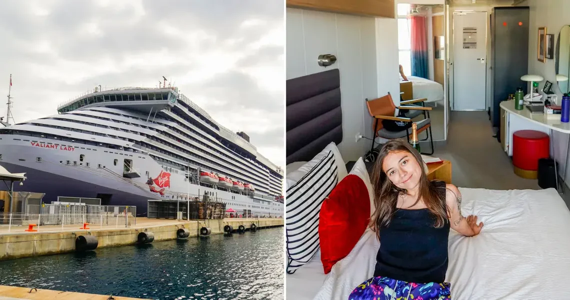 I booked a $5,910 balcony cabin on an adults-only cruise. The 225-square-foot cabin felt large and luxurious.