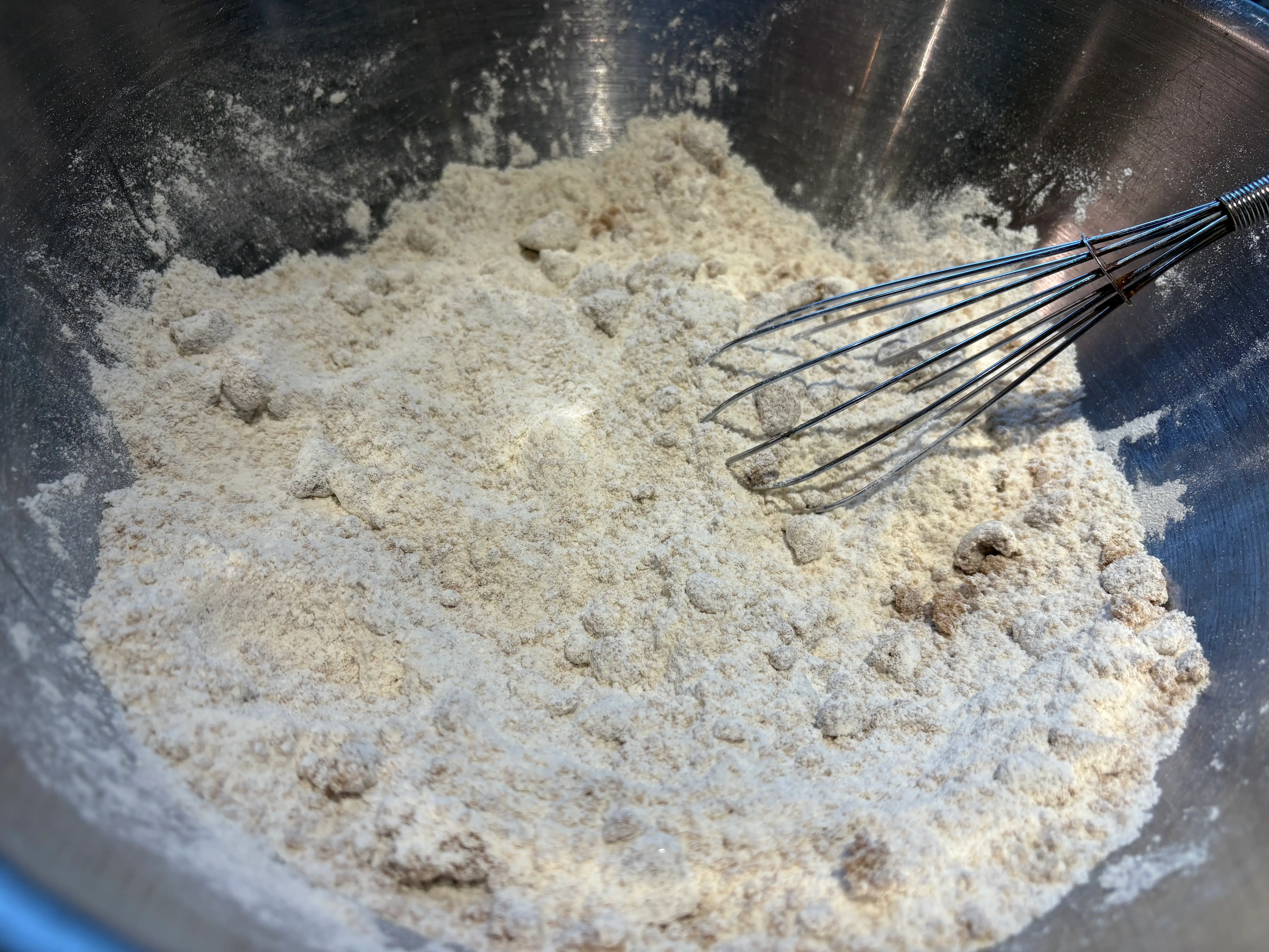 The dry ingredients whisked together.