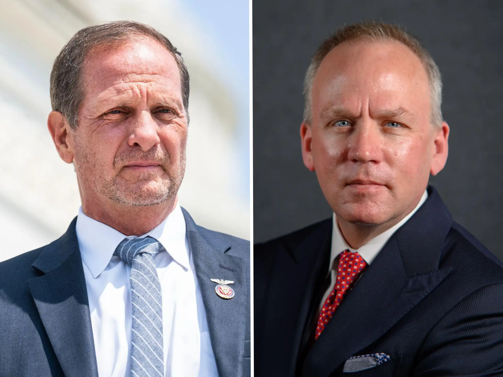 Former Reps. Chris Stewart (left) and Brad Carson (right).
