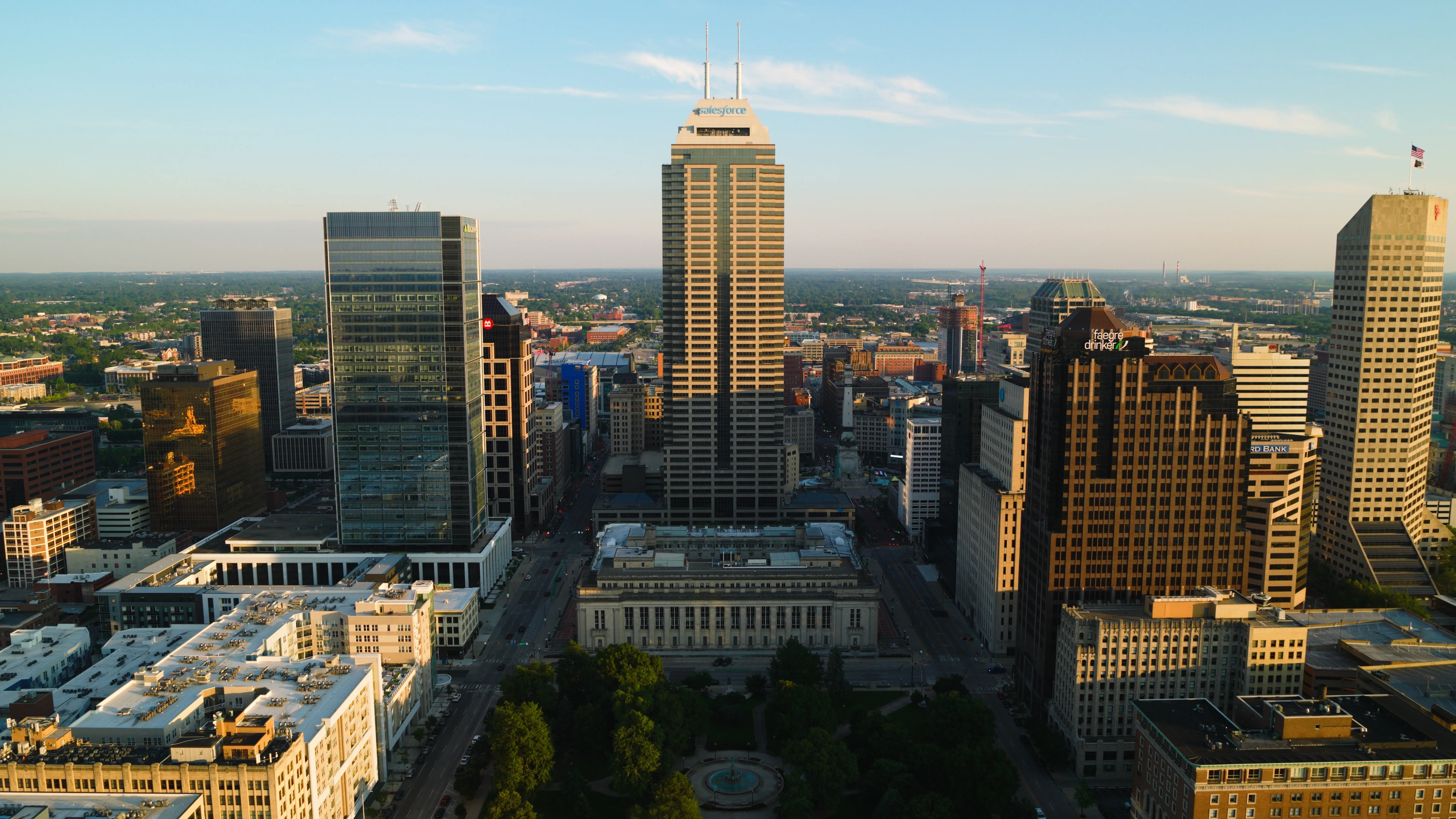 Buildings in Indianapolis, Indiana.