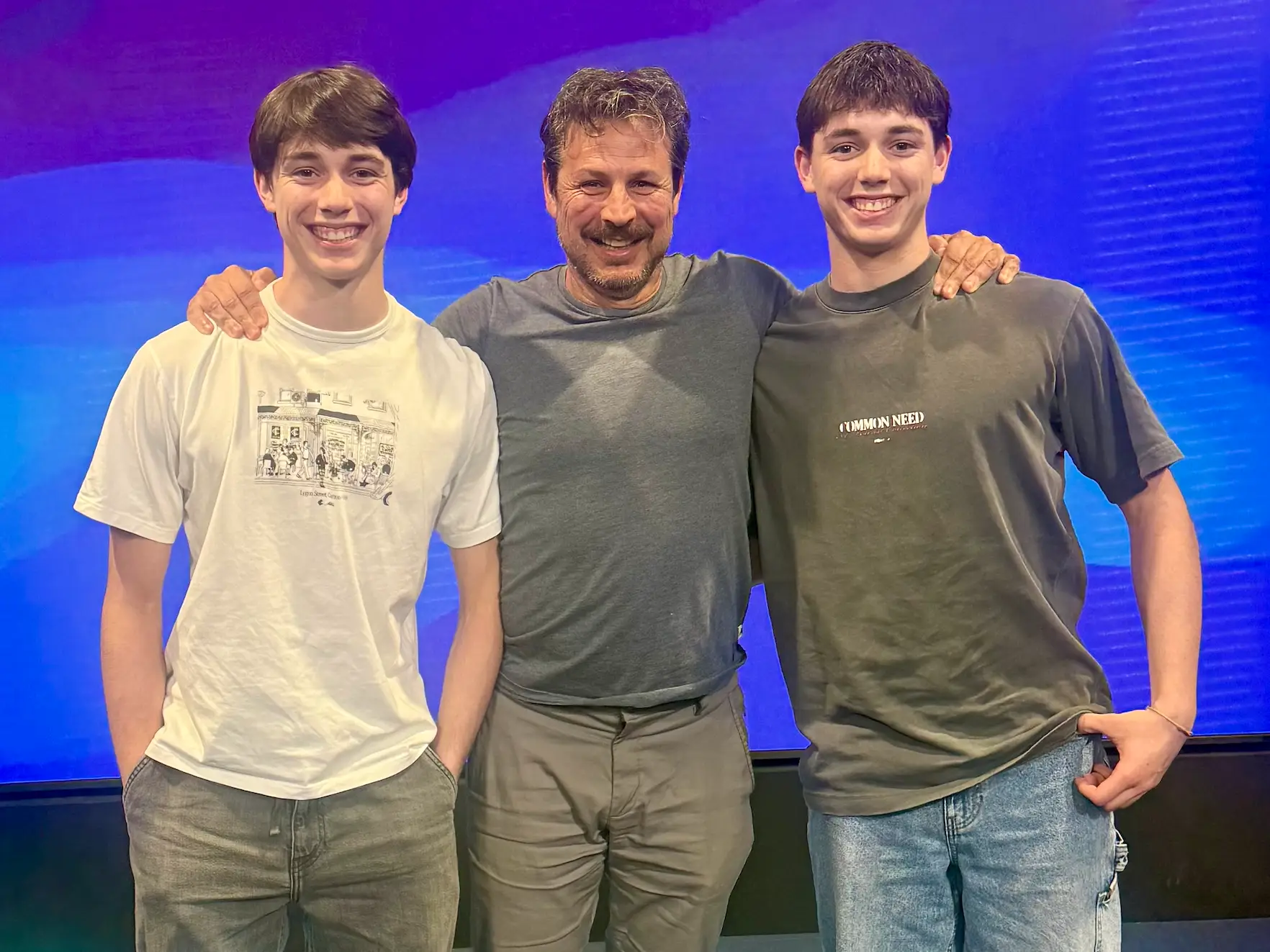 Dad with twins