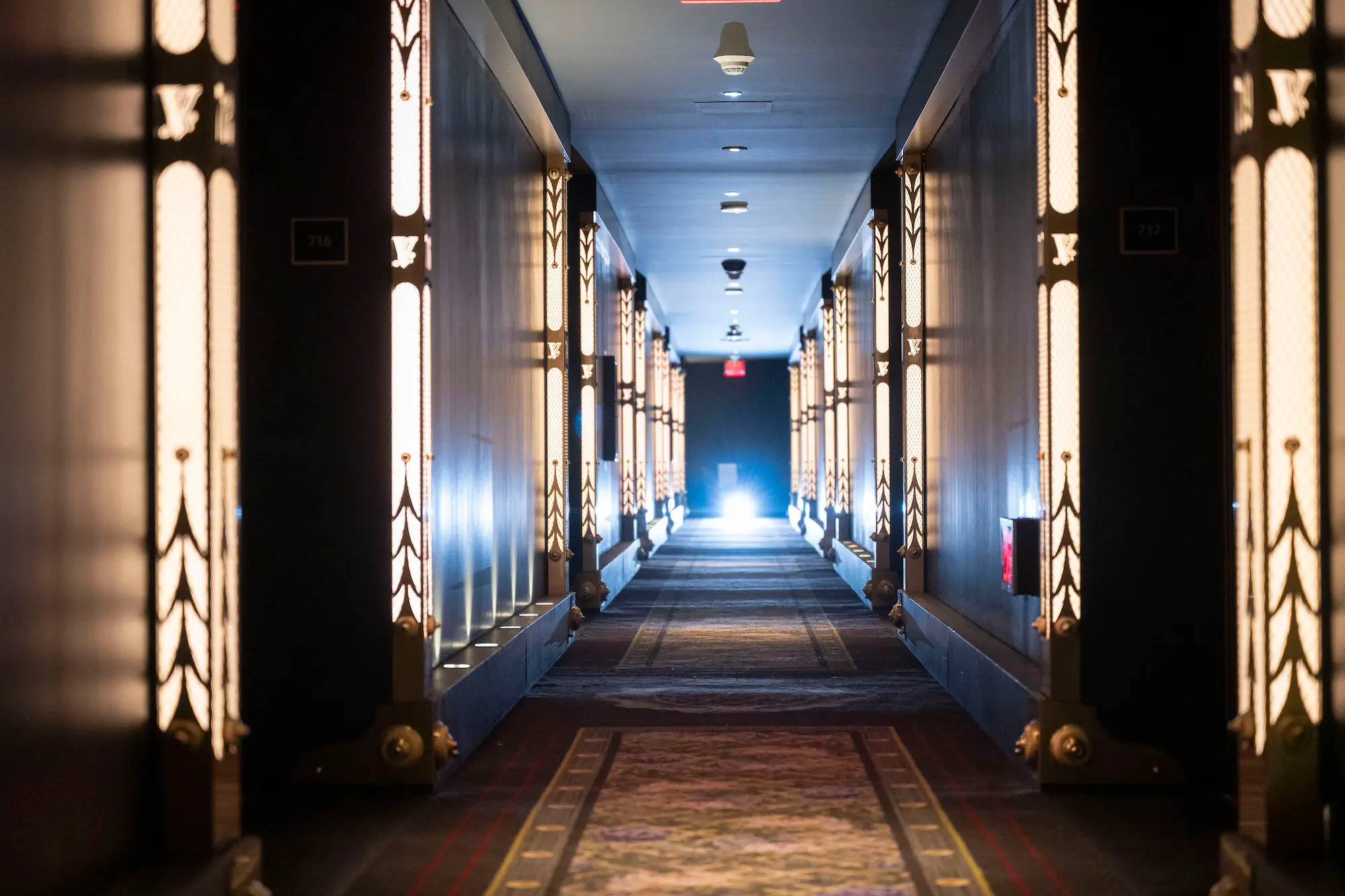 Floor hallway at The Vanderpump Hotel