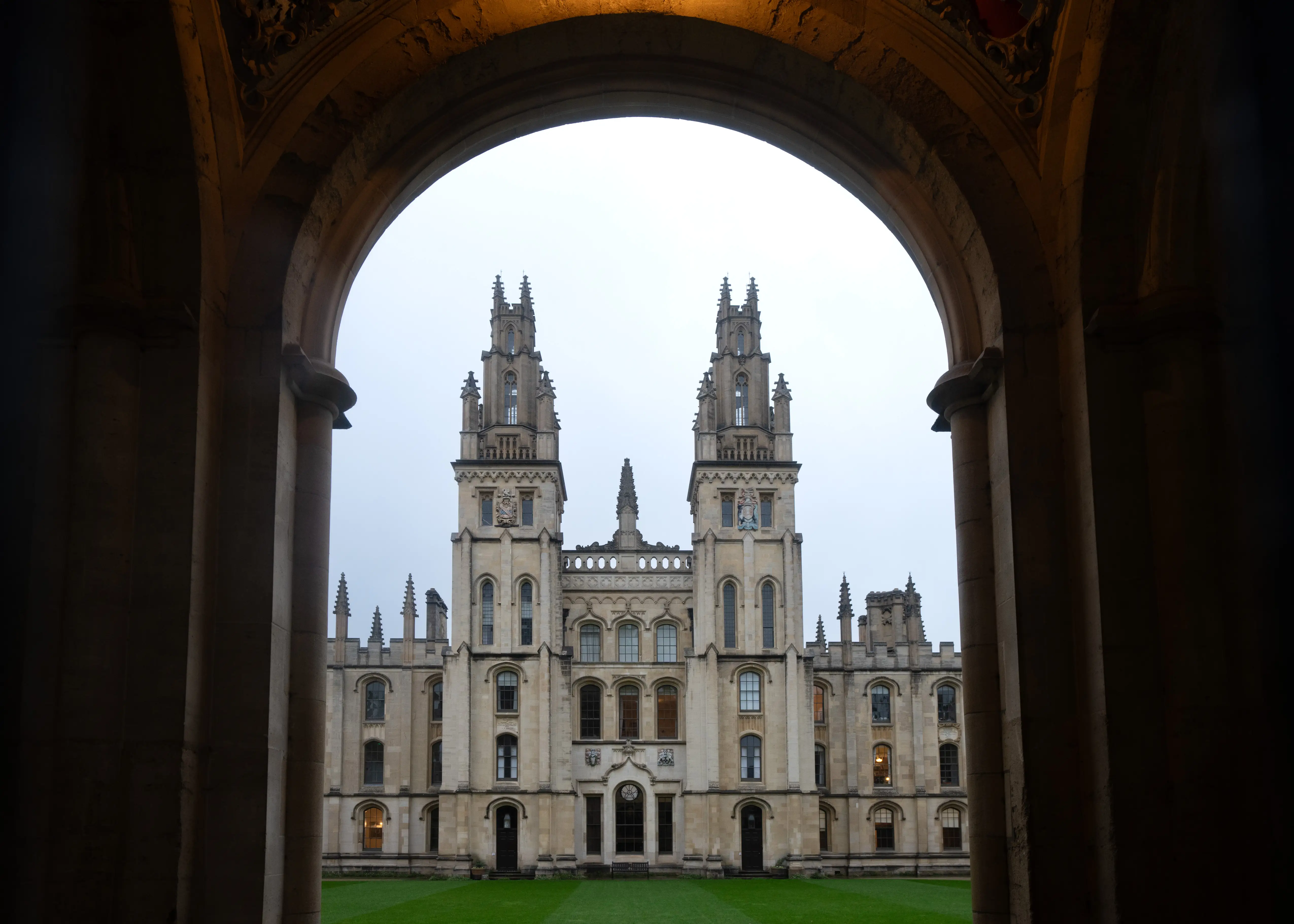 General view of the All Souls College Library at Oxford University on November 14, 2025 in Oxford, United Kingdom.