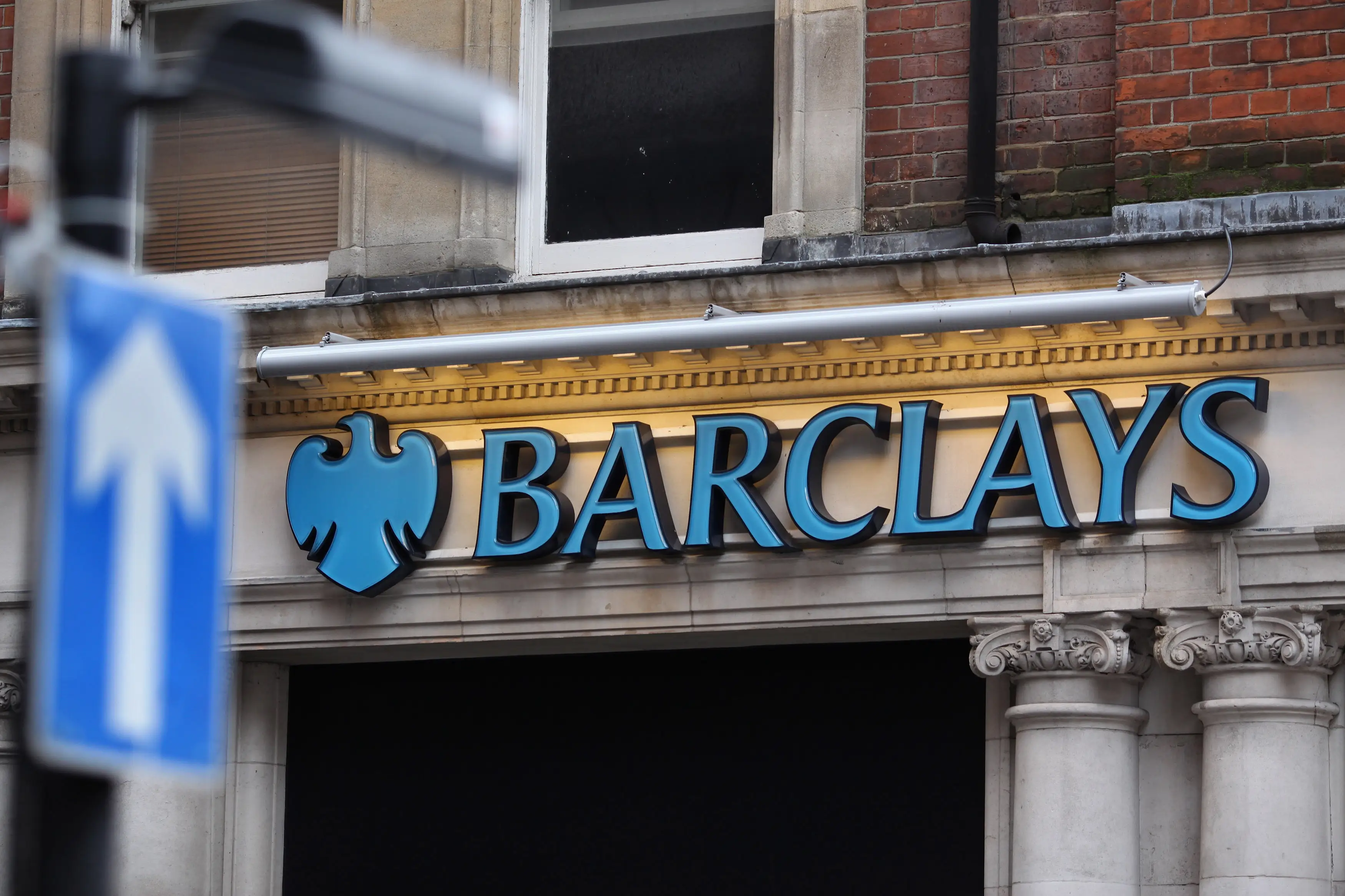 The signage of a branch of Barclays bank in central London on February 15, 2011 in London, England. Barclays banking group has today reported pre-tax profits in 2010 of 6.07bn GBP.