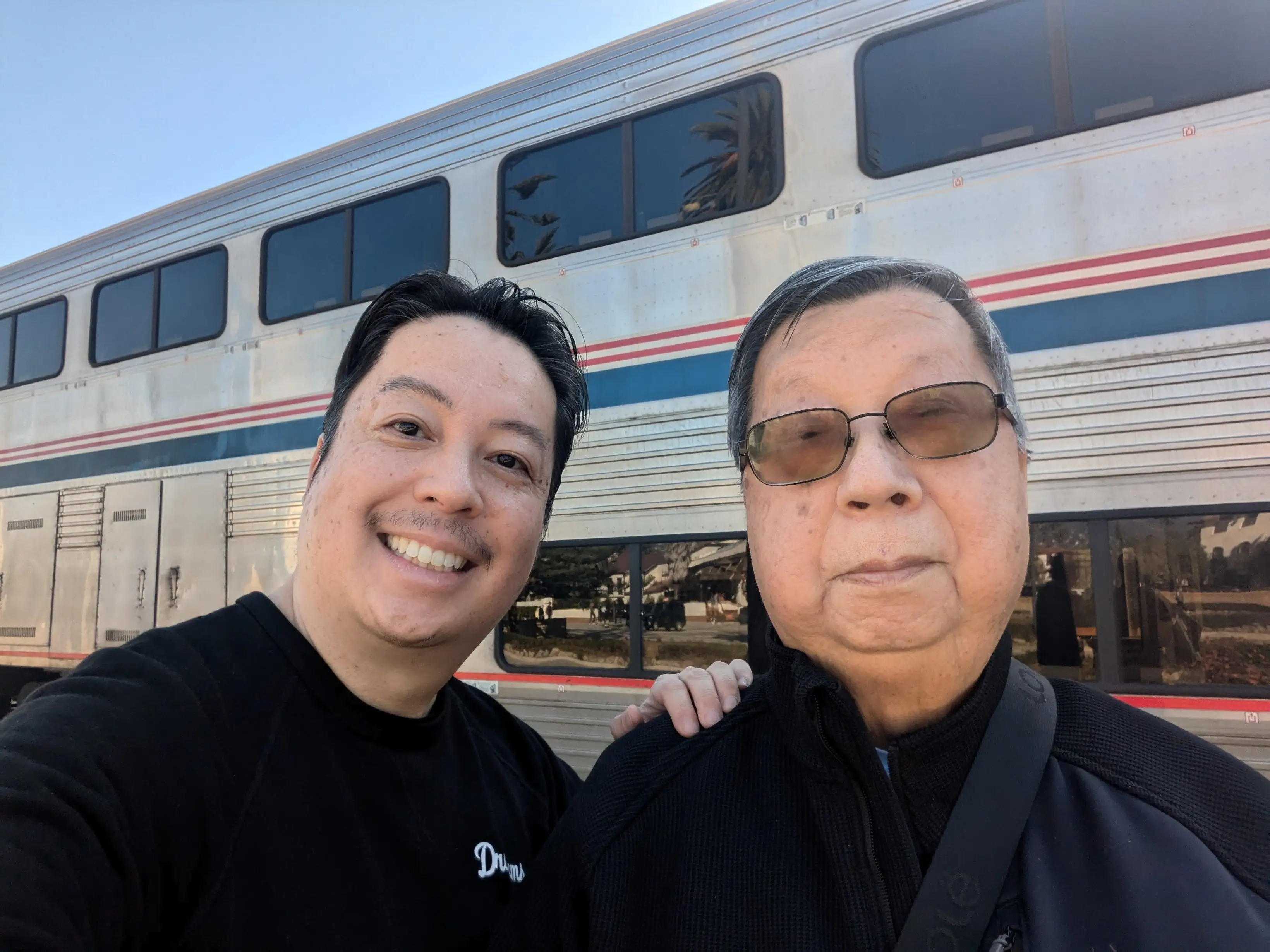 Son and dad selfie