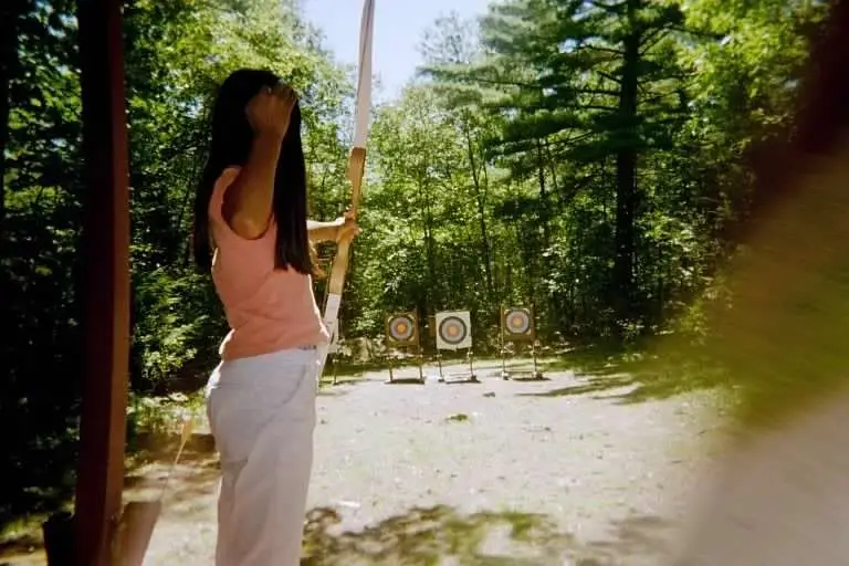 Girl doing archery