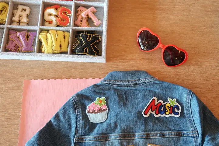 Denim jean with patch station