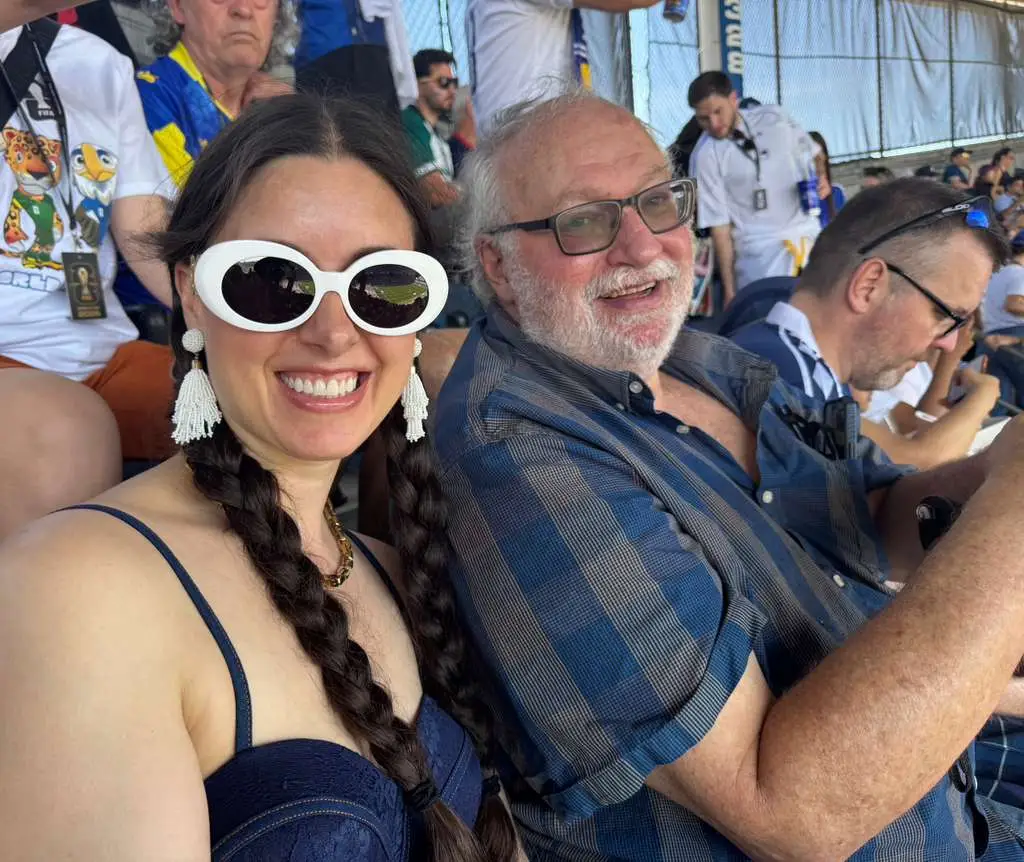 Daughter and dad at World Cup
