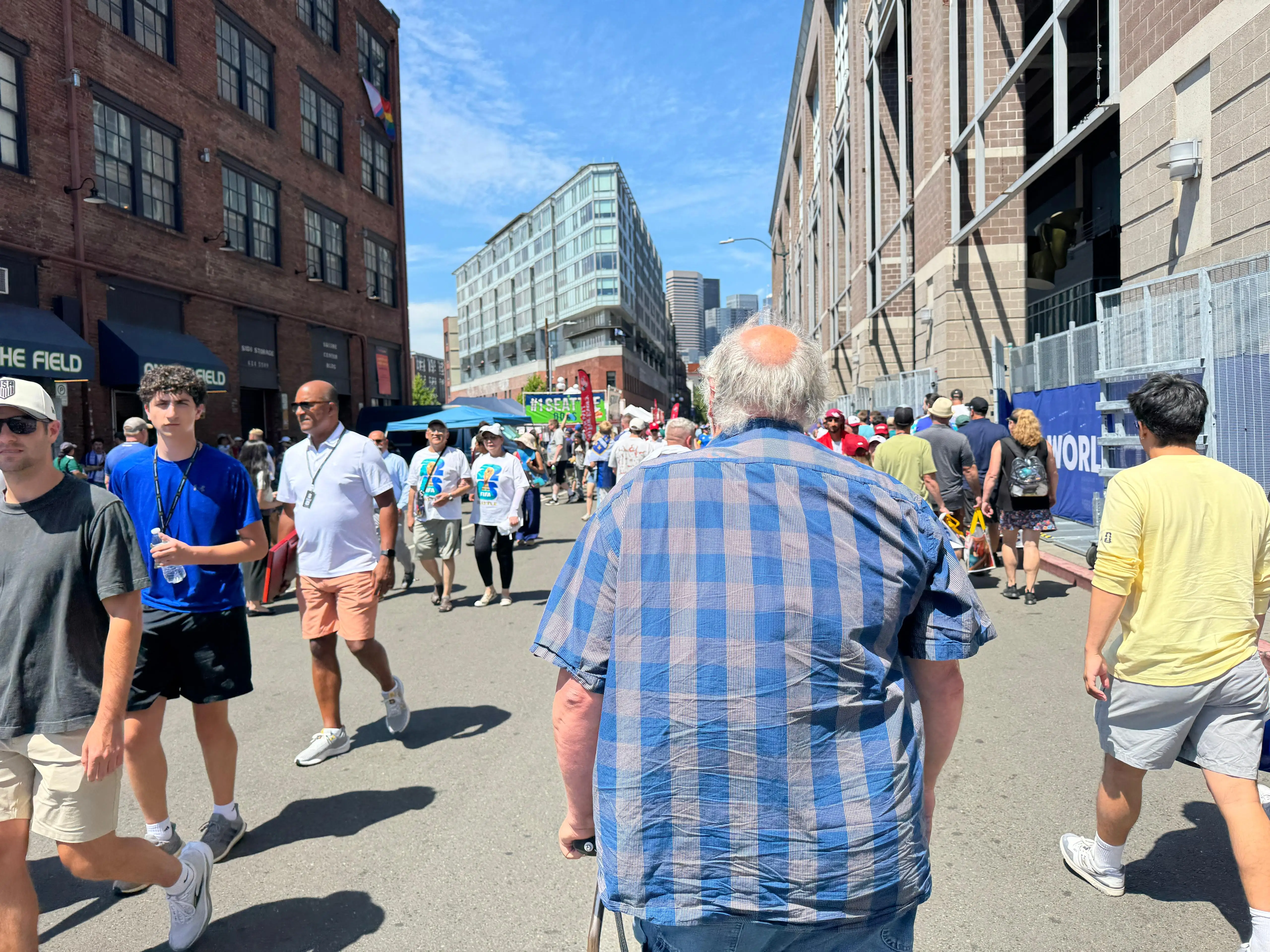 Man walking with walker