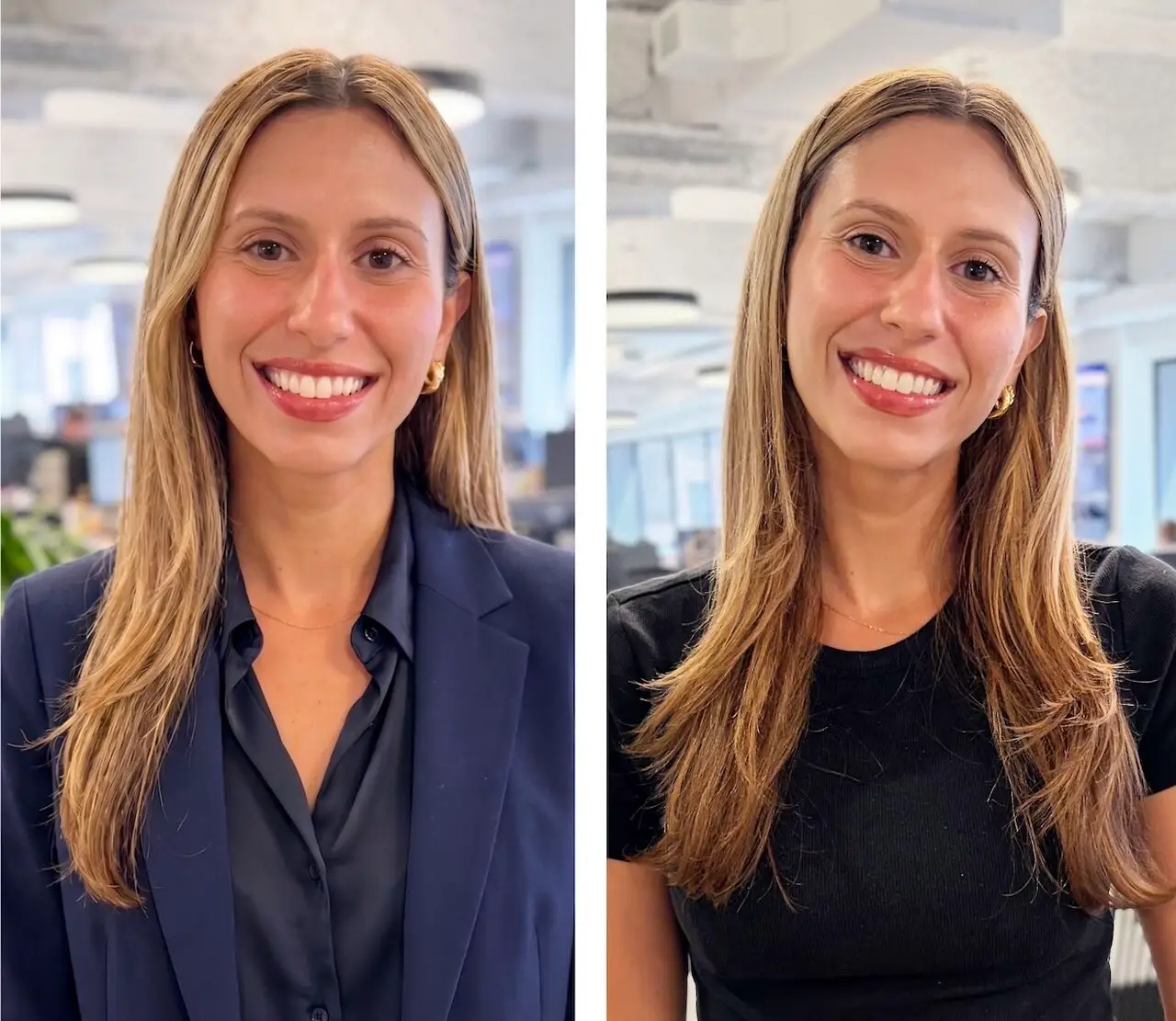 side-by-side headshots of Ana Altchek
