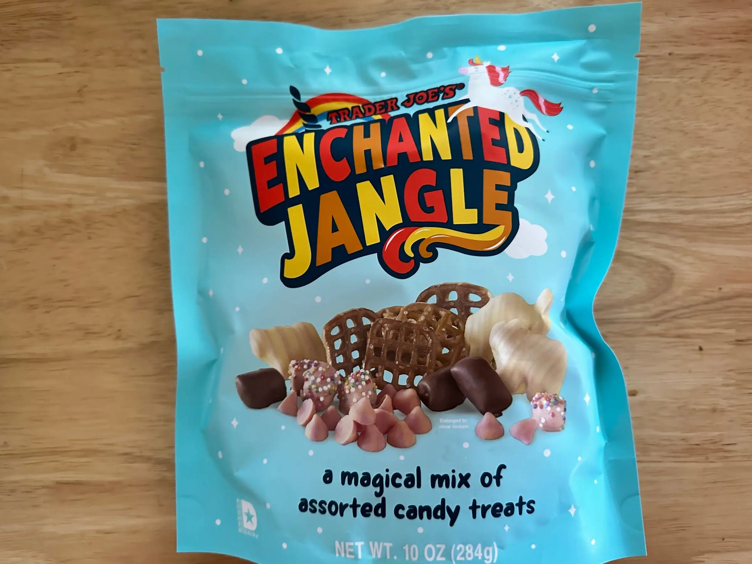 A bag of Trader Joe's Enchanted Jangle.