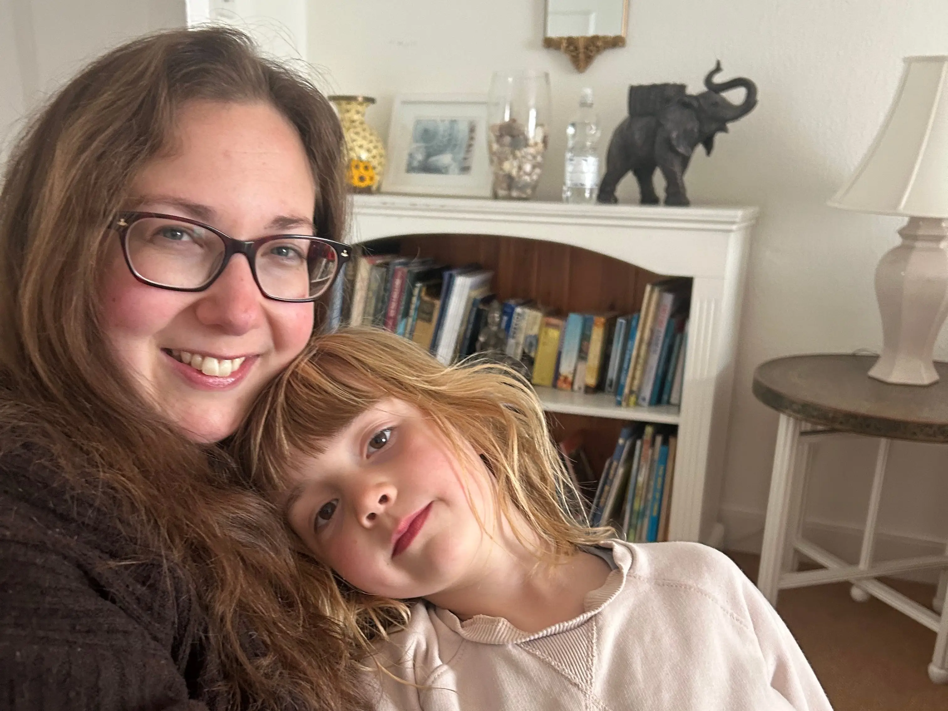 The author with her 5-year-old daughter.