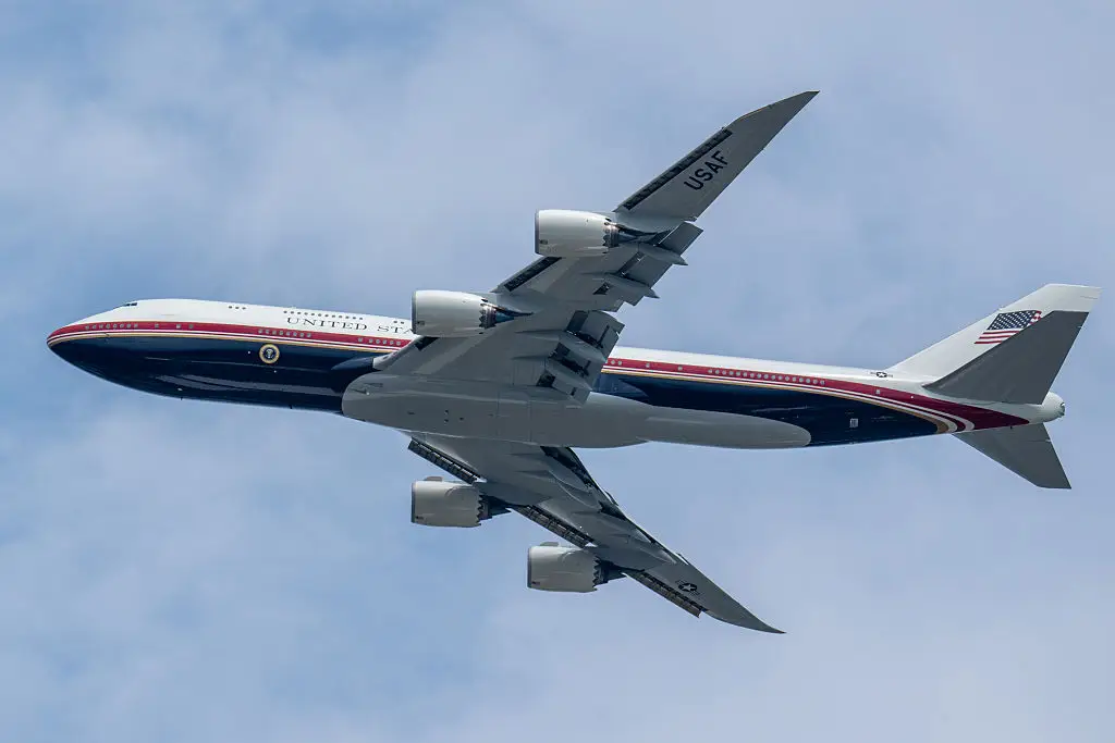 The four engines on the new Air Force One.