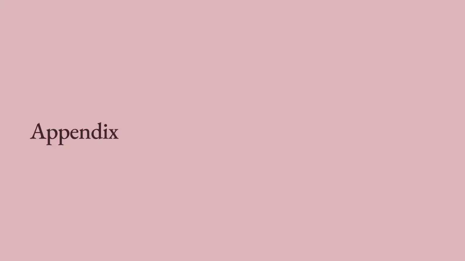 Appendix
