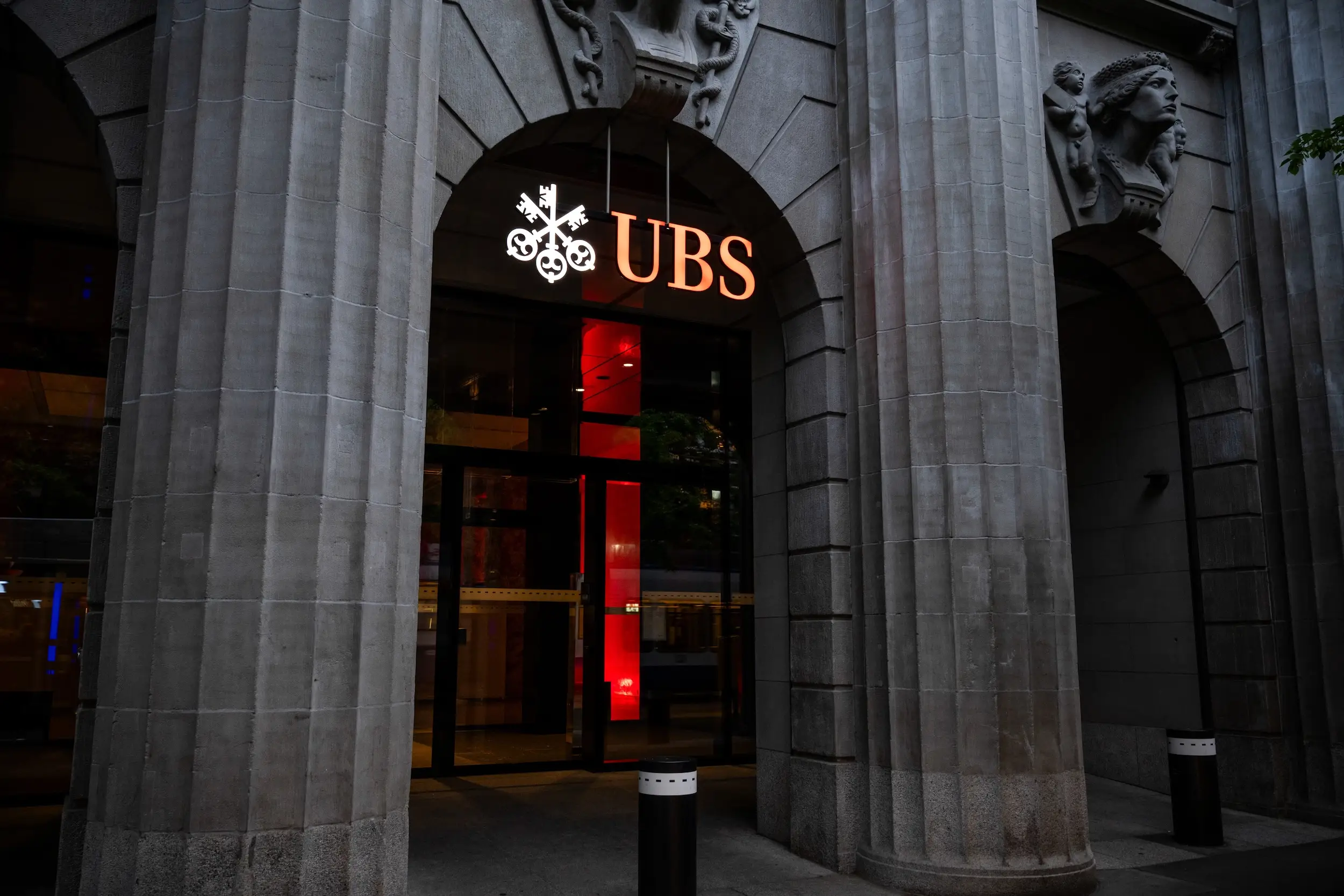 Outside of UBS' headquarters in Switzerland