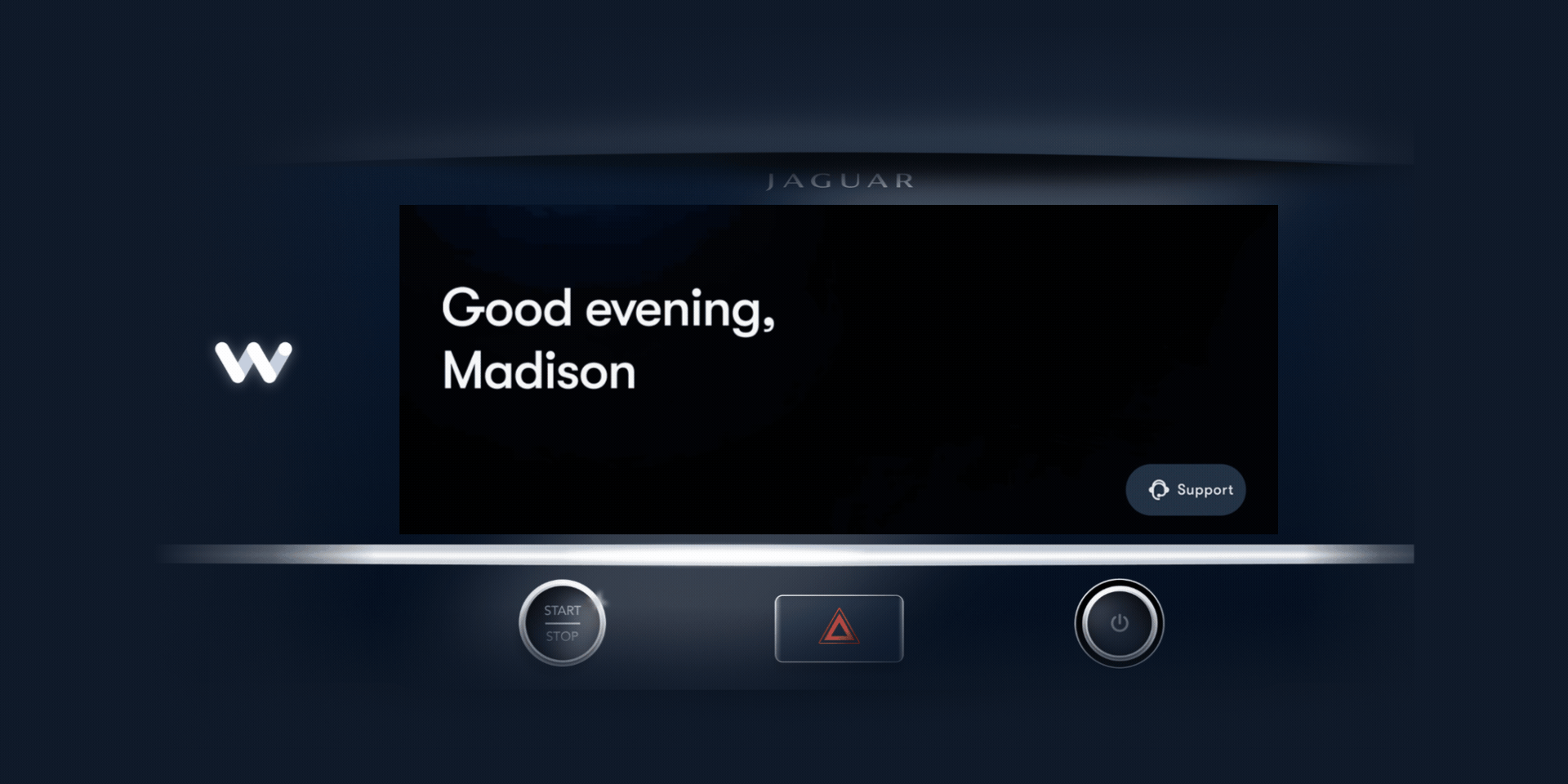 A gif showing Waymo's in-passenger screen.