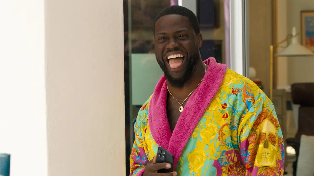 Kevin Hart laughing in 72 Hours movie