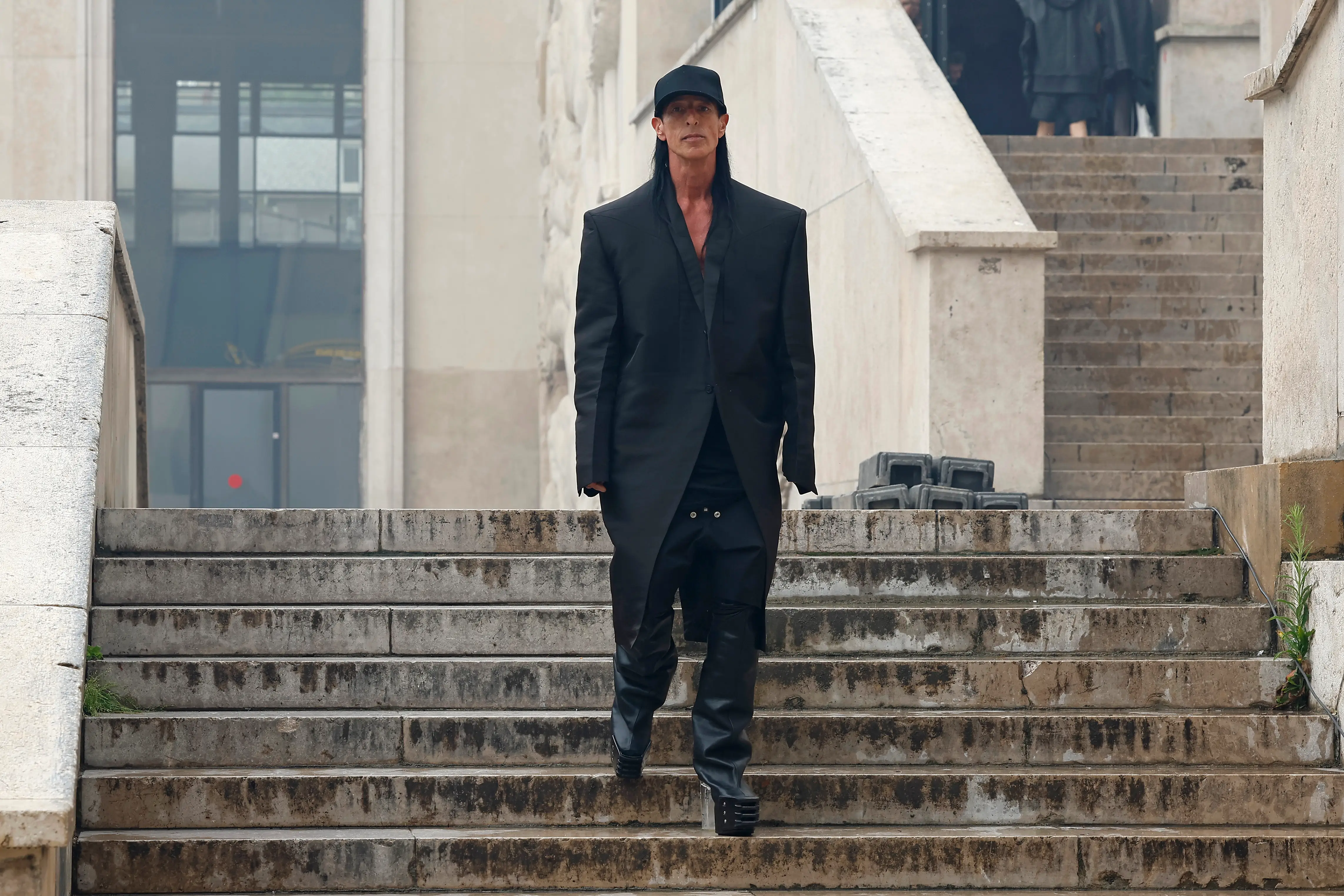 Fashion designer Rick Owens during the Rick Owens Menswear Spring/Summer 2024 show as part of Paris Fashion Week