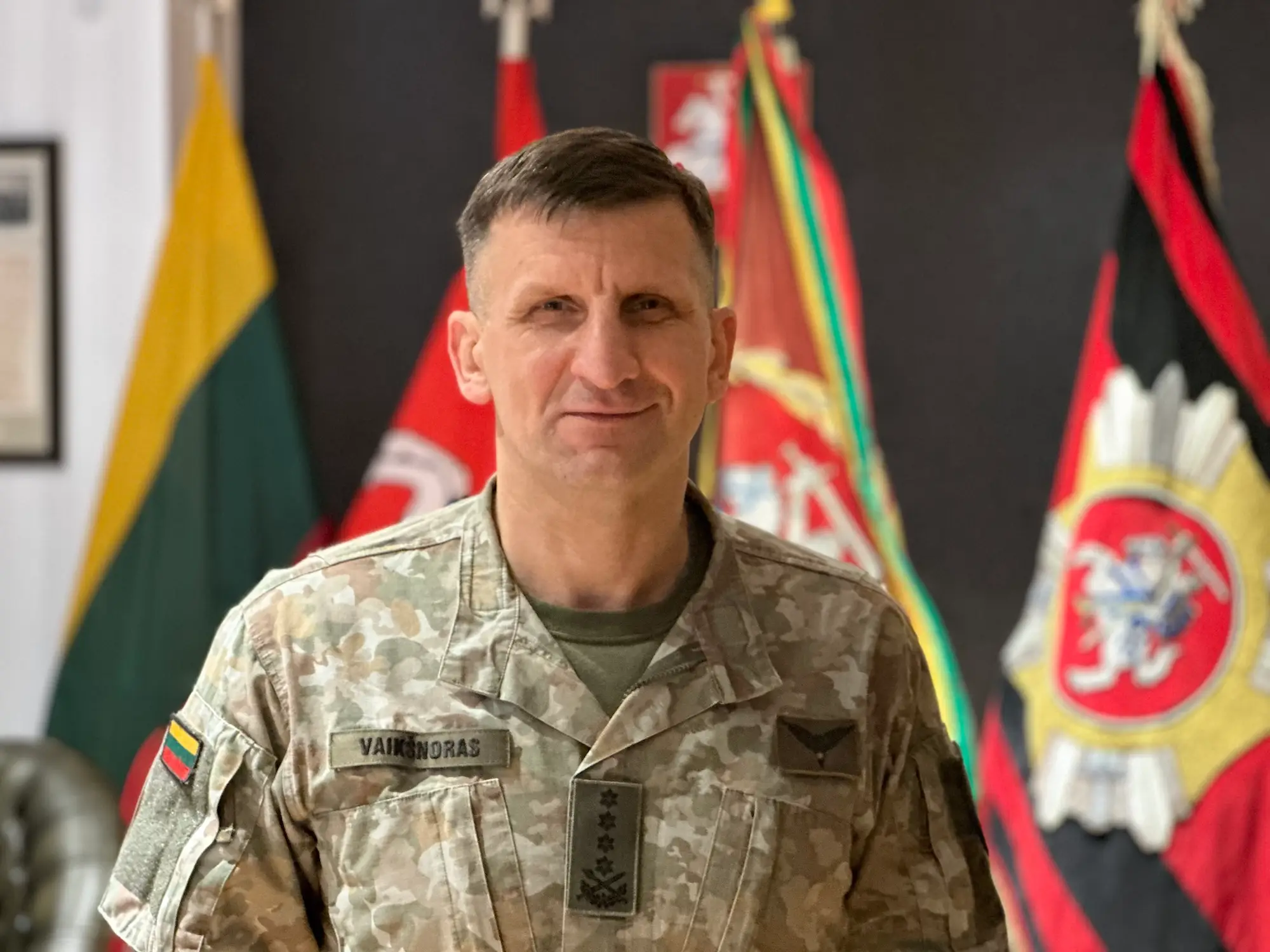 Lithuania's chief of defense, Raimundas Vaikšnoras, said his country matches or exceeds the scale of Russian military exercises held nearby as a deterrent.