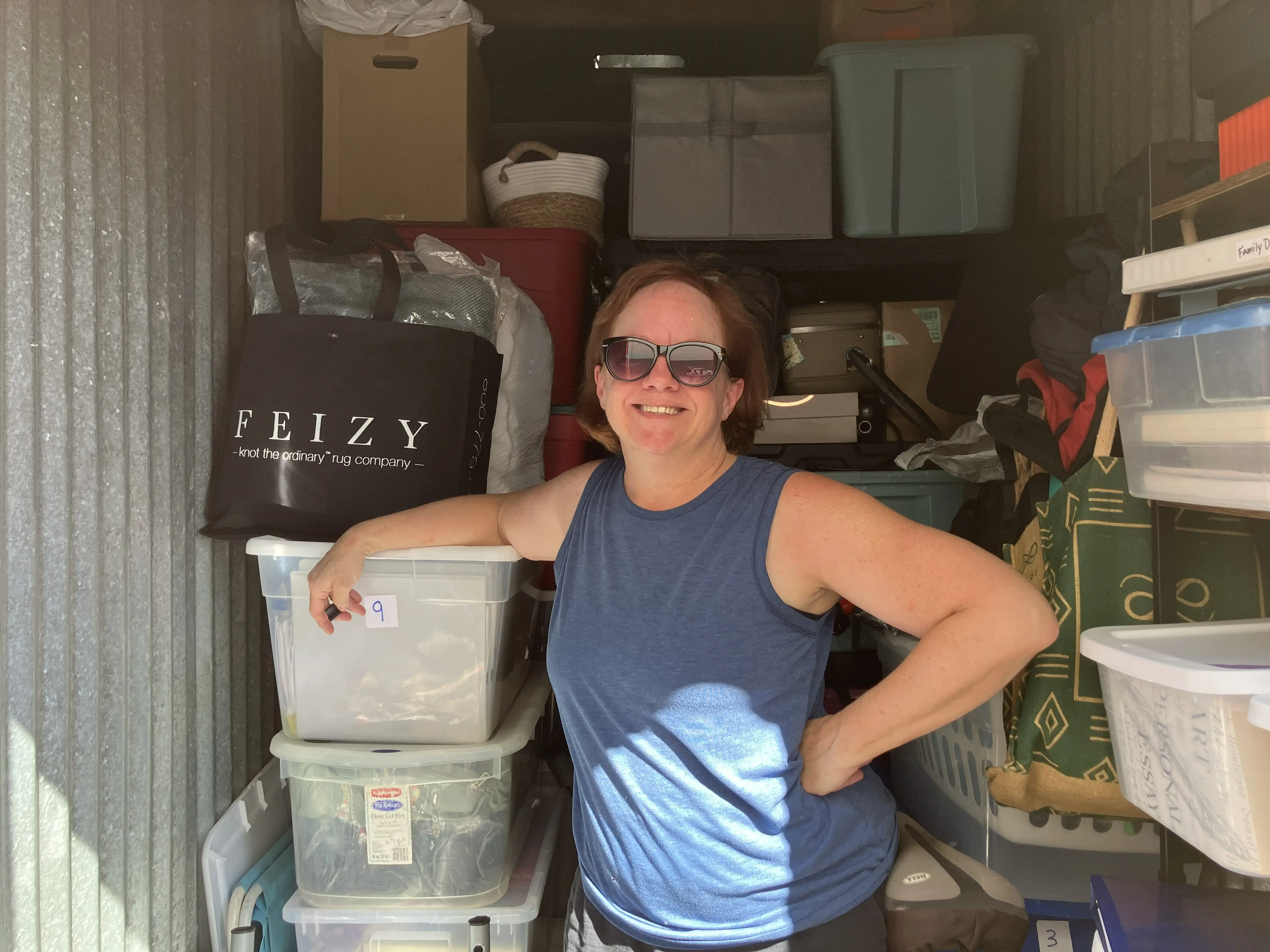 The author in her storage unit.