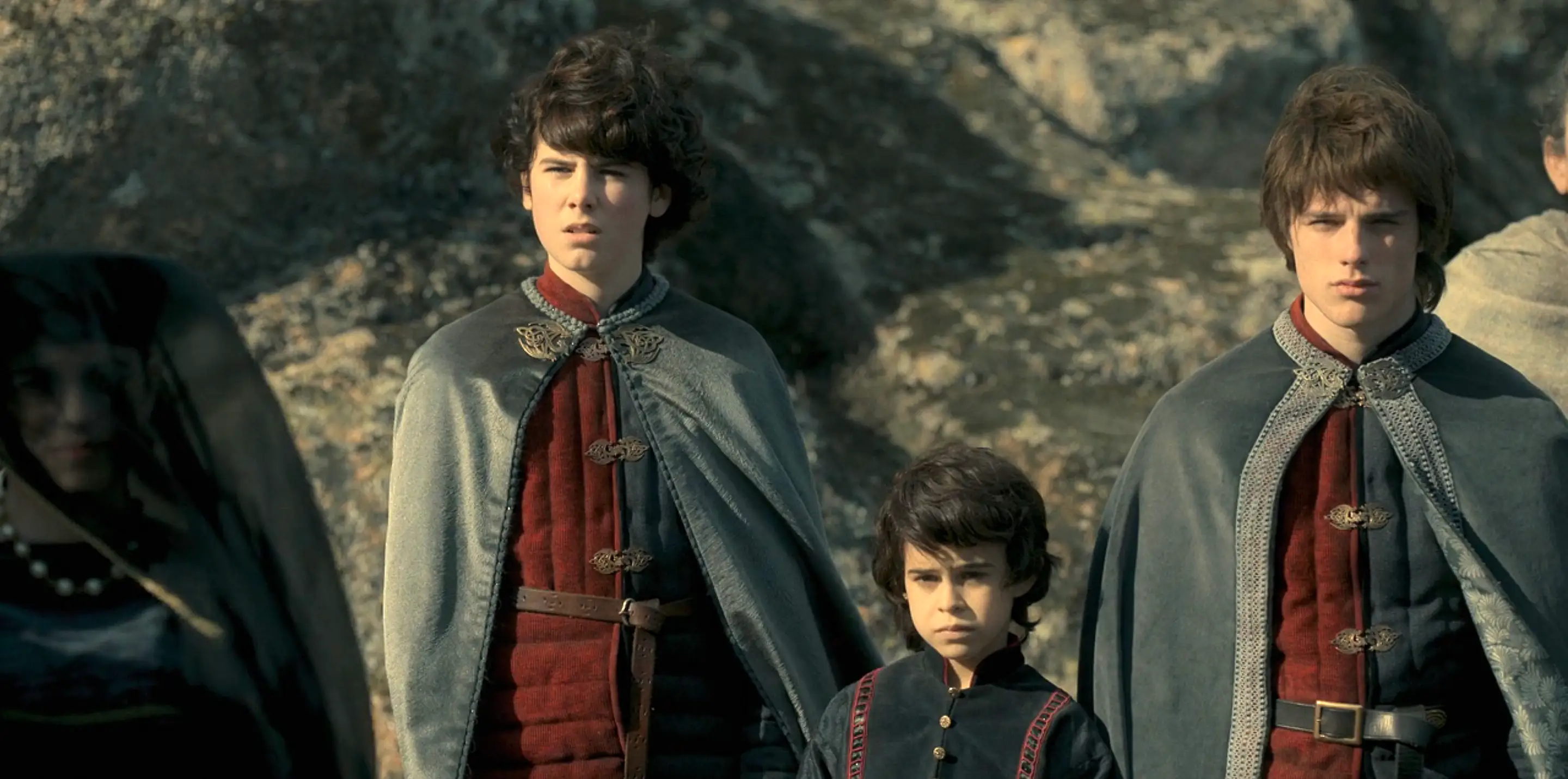 Rhaenyra Targaryen's three eldest sons, Luke, Joffrey, and Jace, in 
