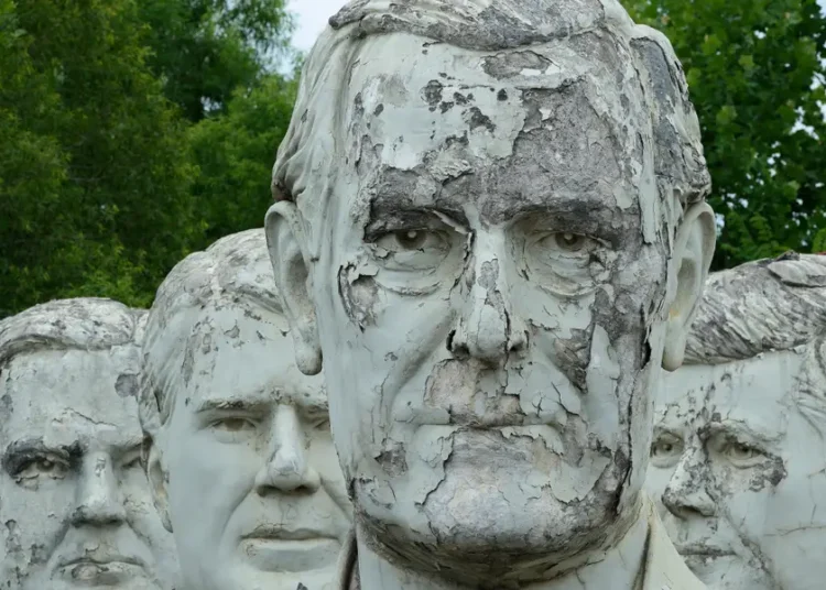 42 giant statues of presidents’ heads are crumbling on private property in rural Virginia. Here’s why.
